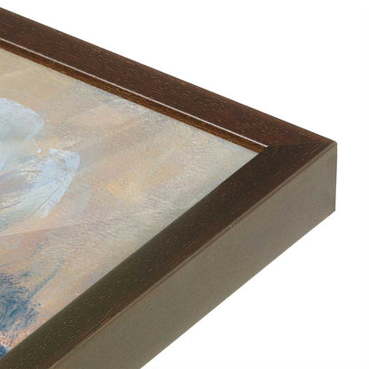 [Color:Brown], Picture of art in a Brown frame at an angle