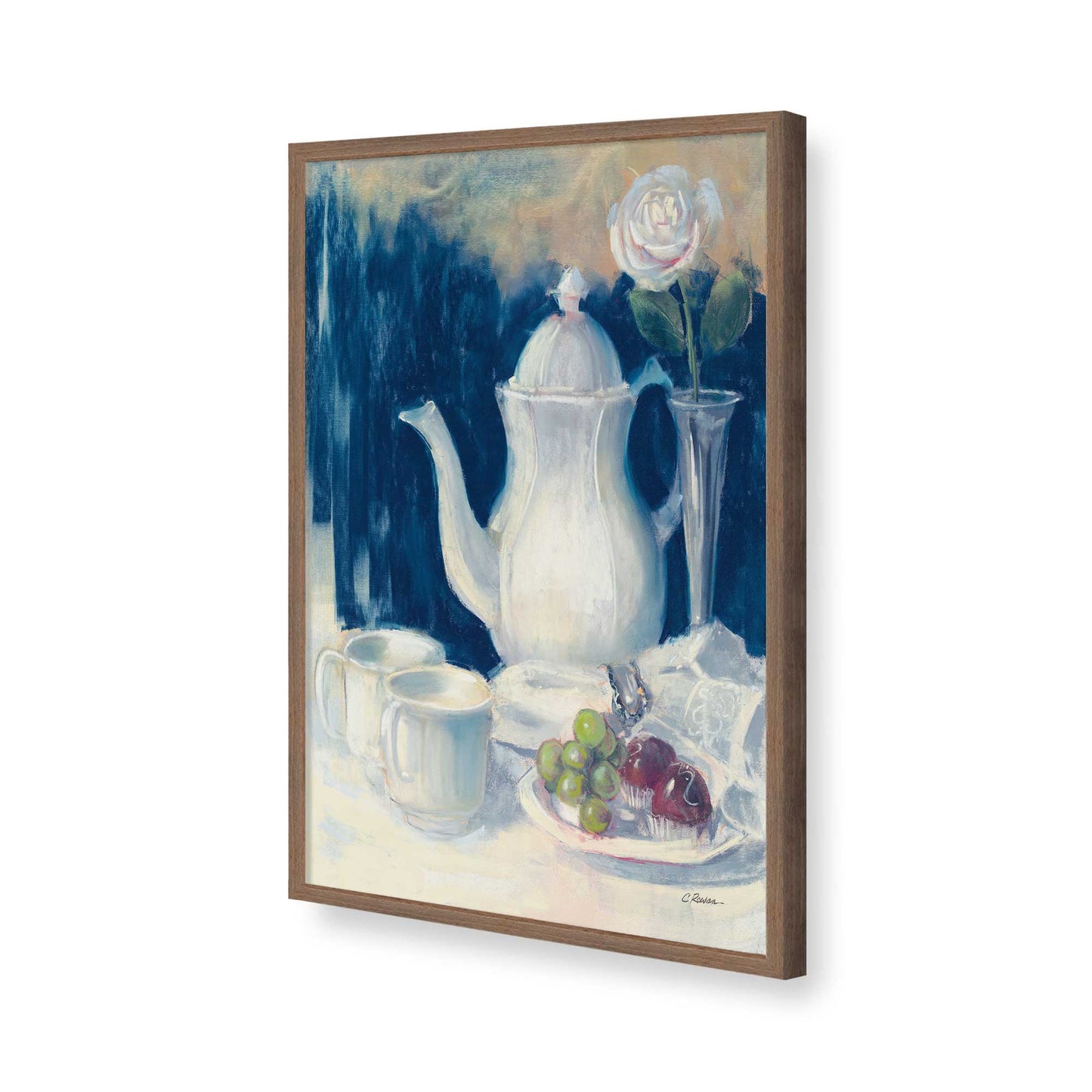 [Color:Walnut], Picture of art in a Walnut frame of the corner