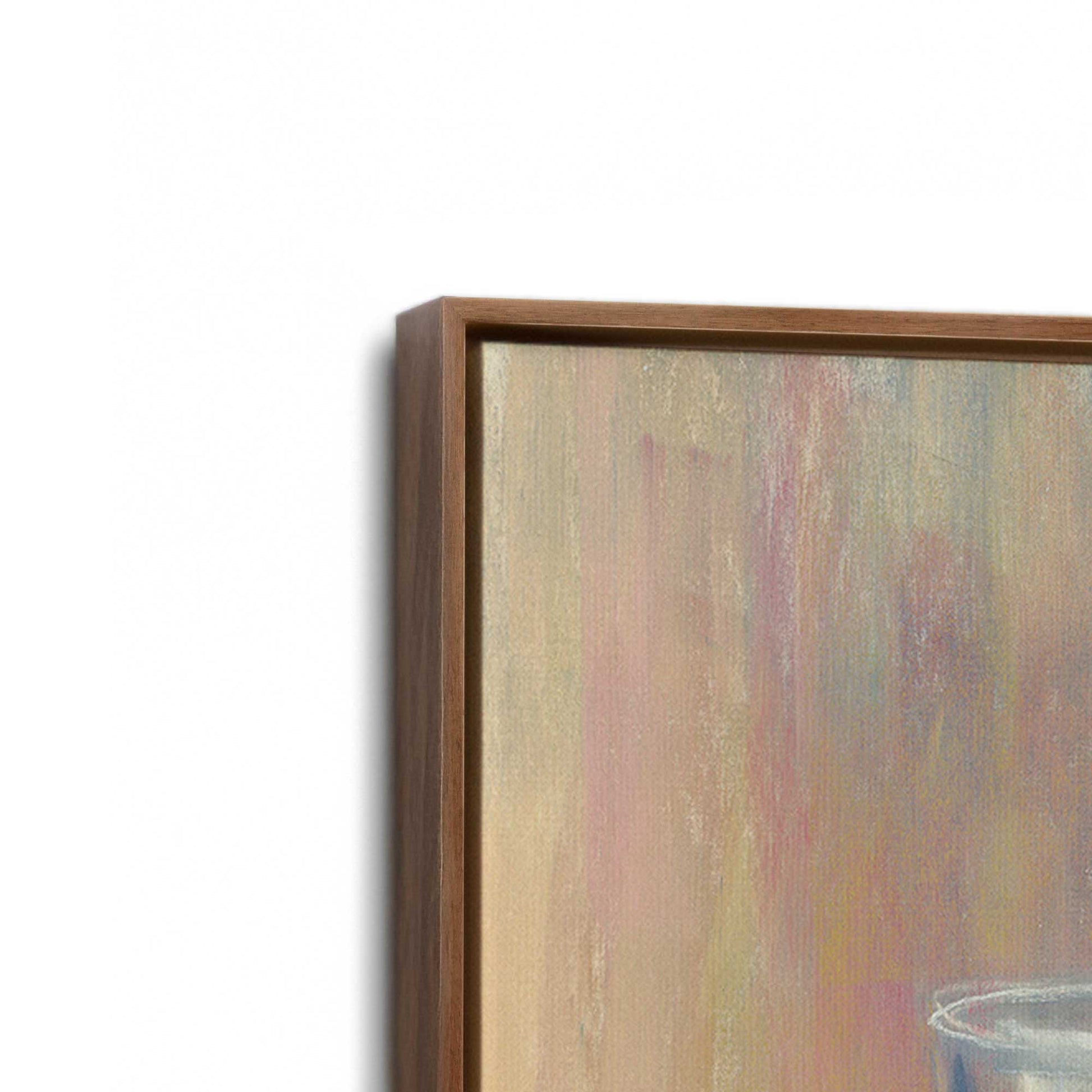 [Color:Walnut], Picture of art in a Walnut frame at an angle