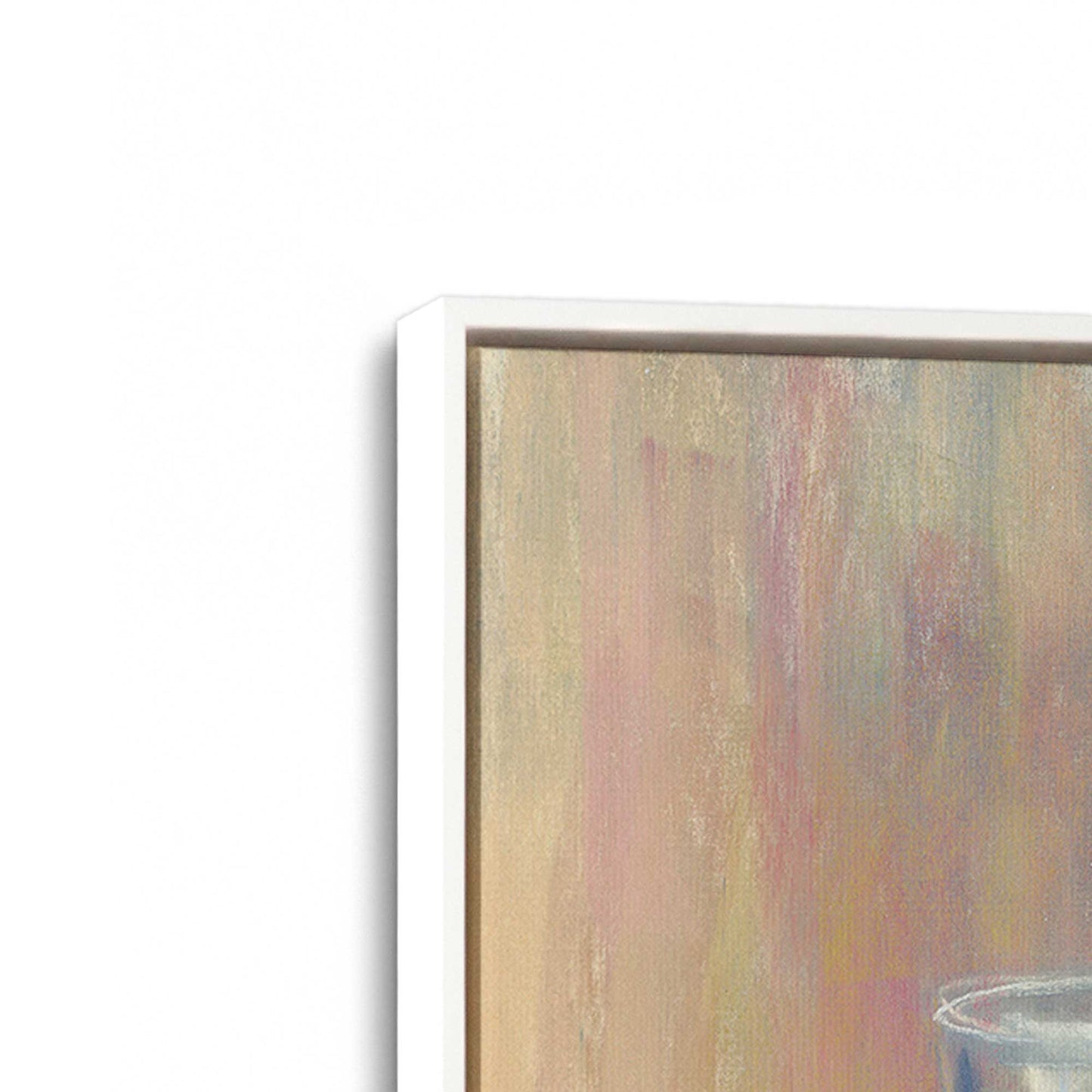[Color:Opaque White], Picture of art in a White frame at an angle