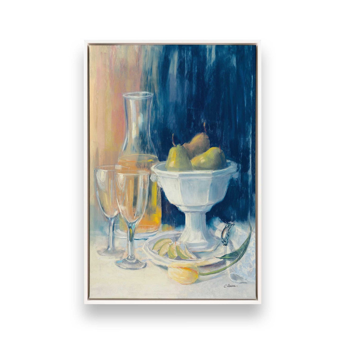 [Color:Opaque White], Picture of art in a White frame