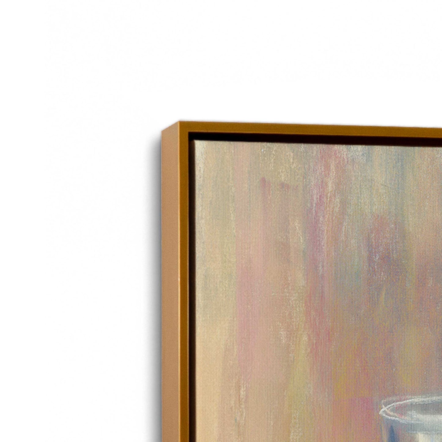 [Color:Polished Gold], Picture of art in a Polished Gold frame at an angle