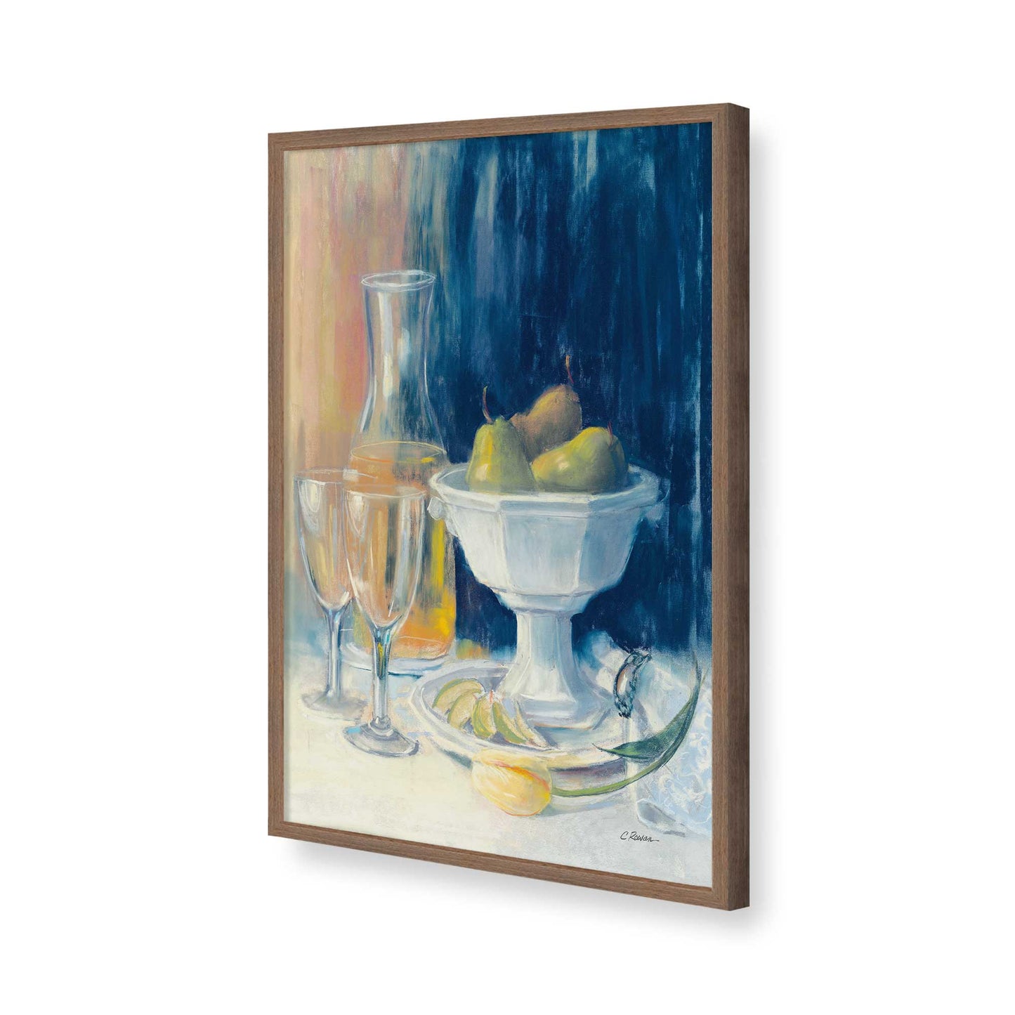 [Color:Walnut], Picture of art in a Walnut frame of the corner