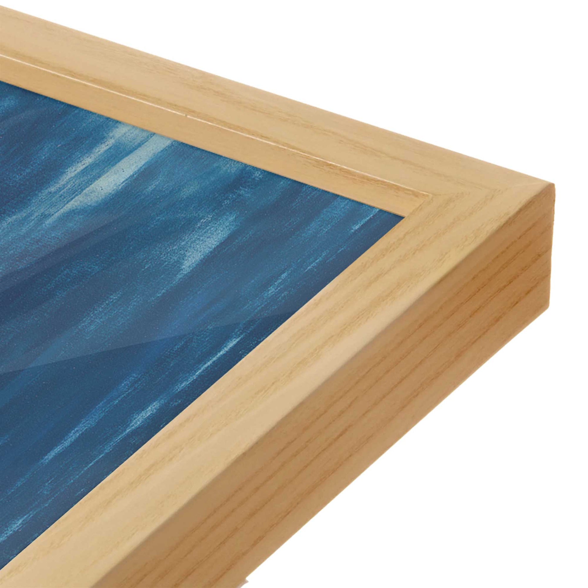 [Color:American Maple], Picture of art in a American Maple frame at an angle