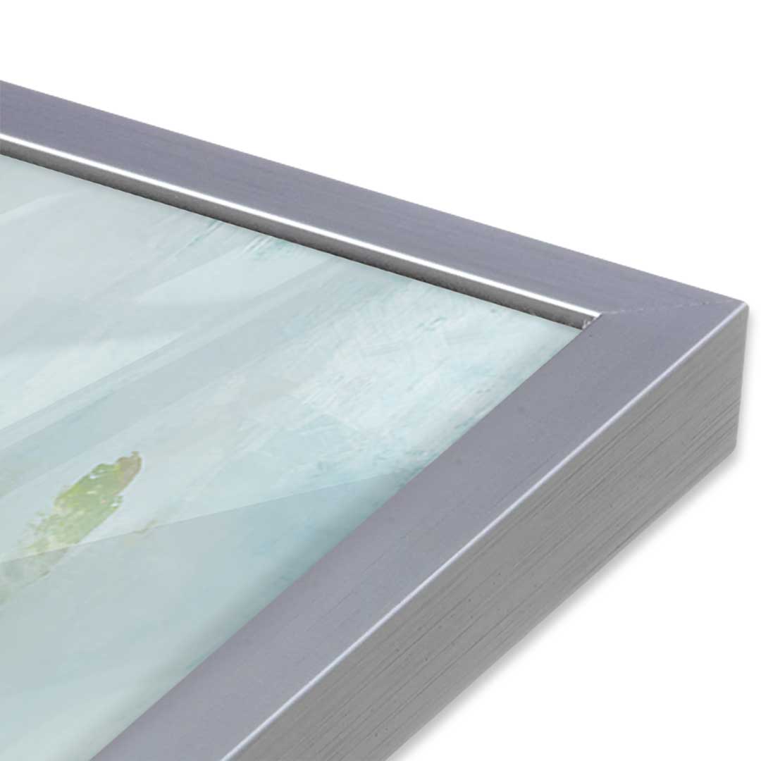 [Color:Polished Chrome], Picture of art in a Polished Chrome frame at an angle