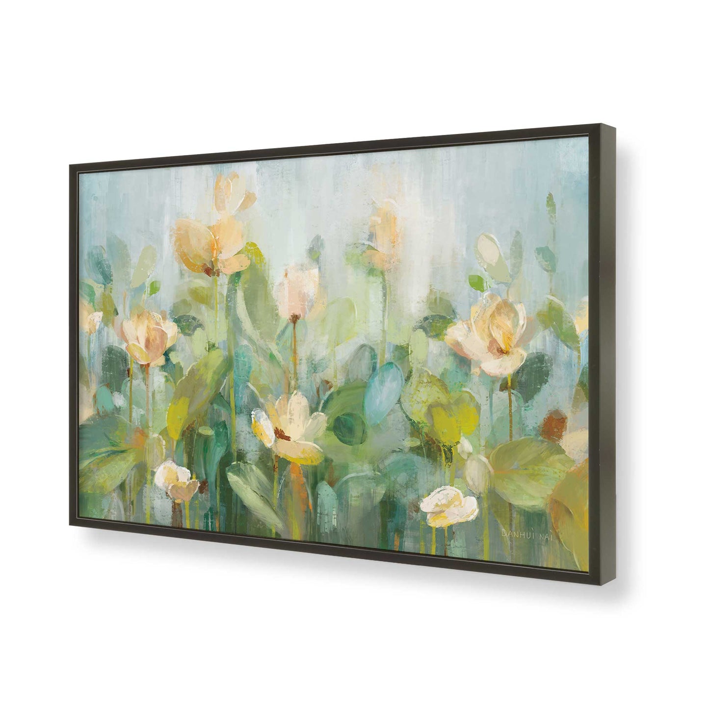 [Color:Satin Black], Picture of art in a Satin Black frame of the corner