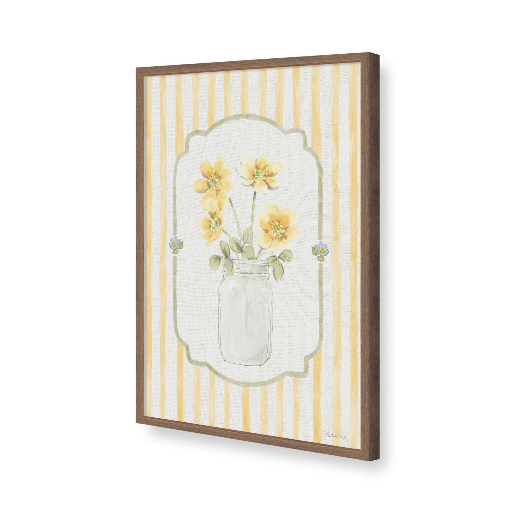 [Color:Walnut], Picture of art in a Walnut frame of the corner