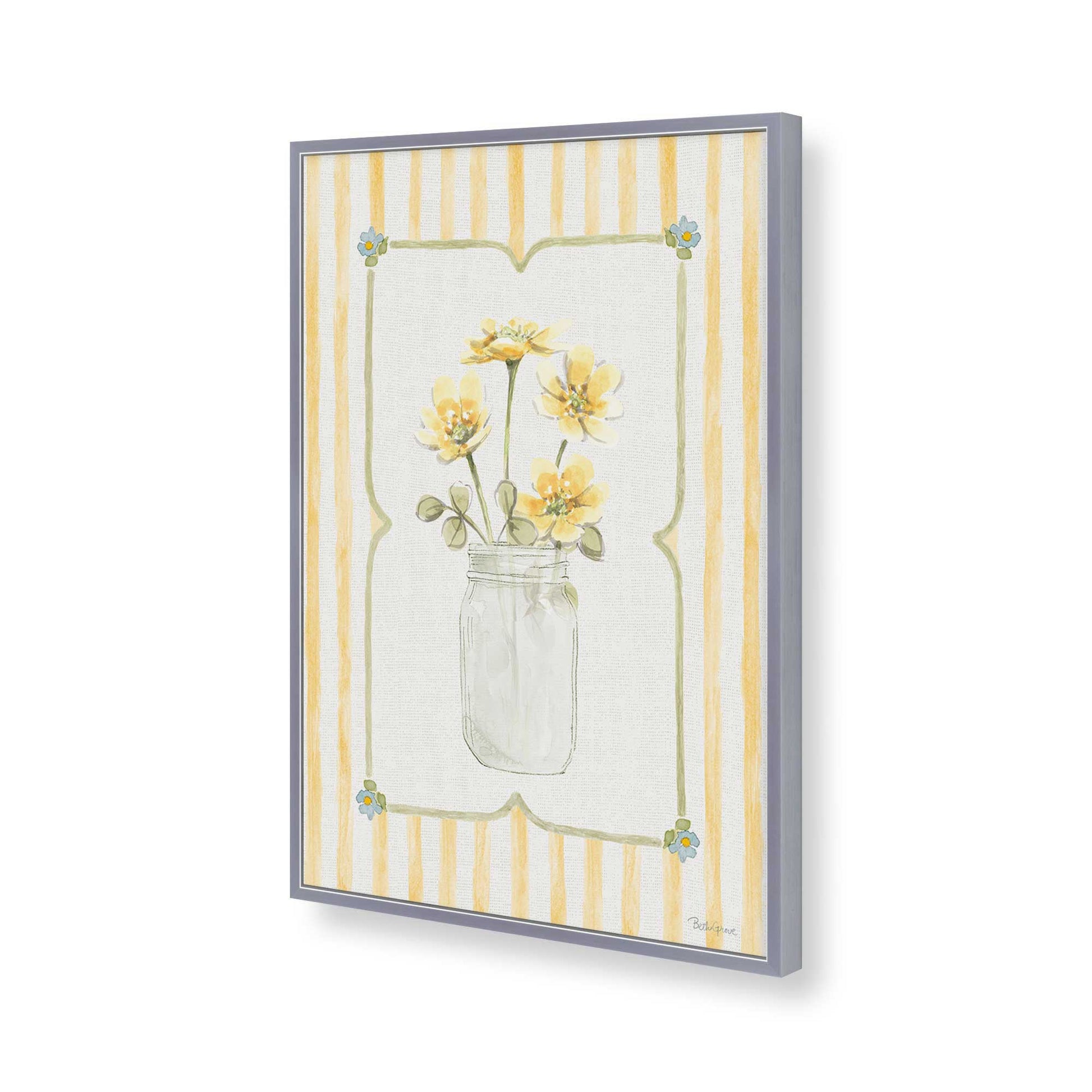[Color:Polished Chrome], Picture of art in a Polished Chrome frame of the corner