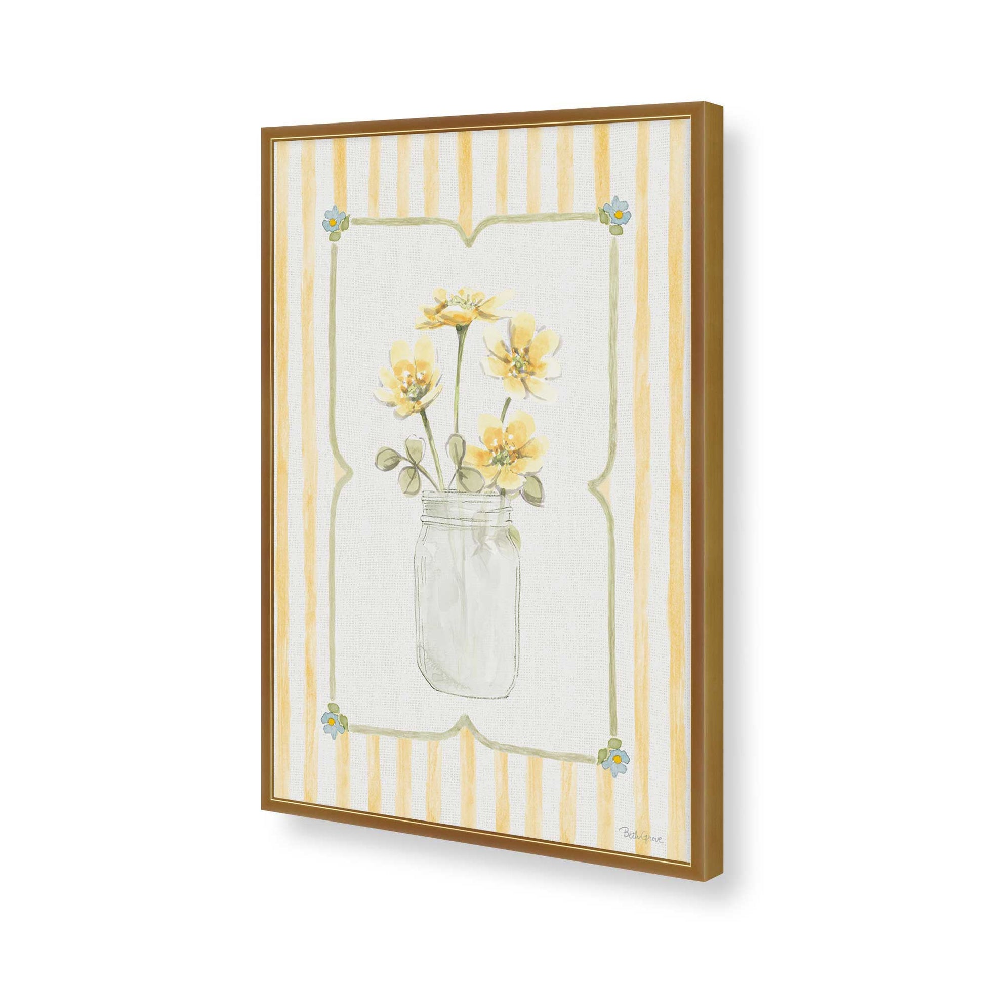 [Color:Polished Gold], Picture of art in a Polished Gold frame of the corner