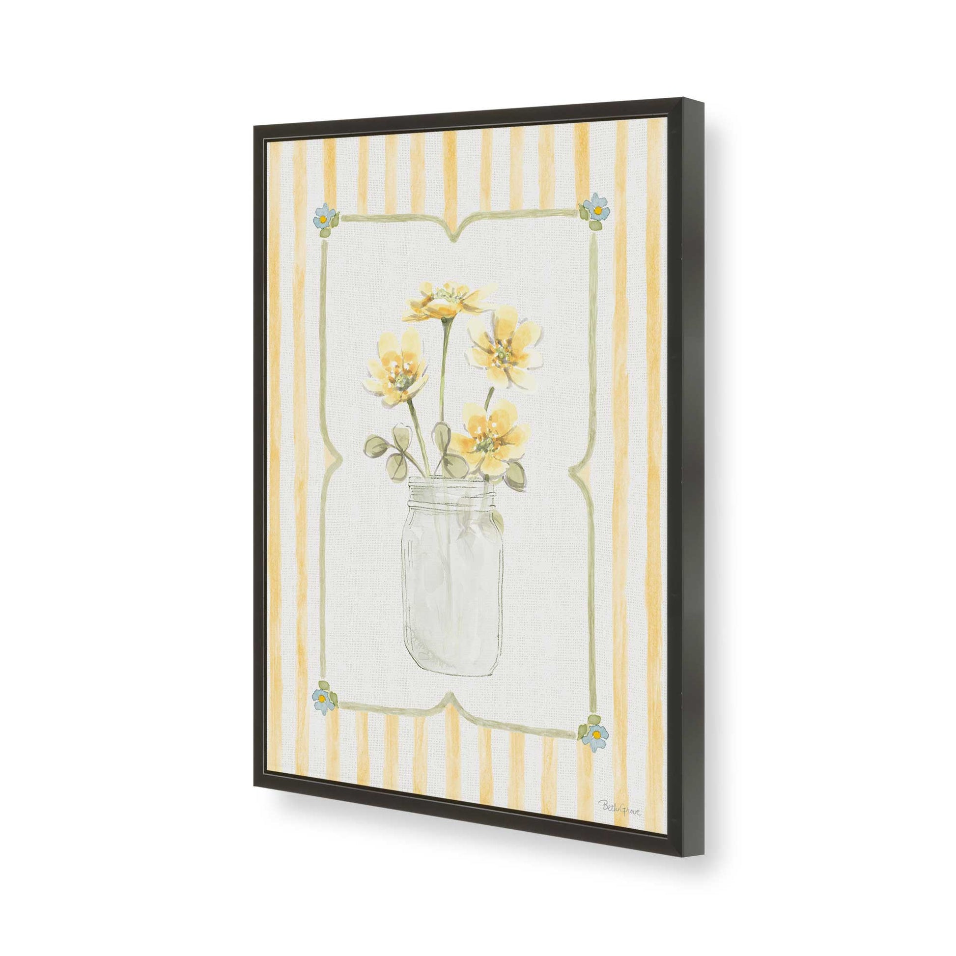 [Color:Satin Black], Picture of art in a Satin Black frame of the corner