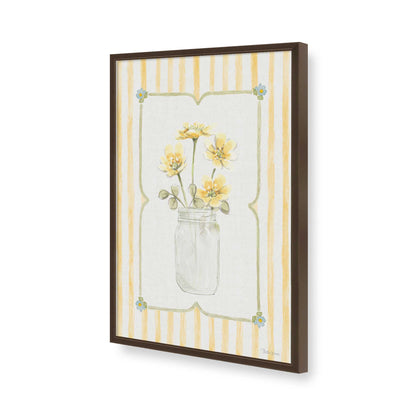 [Color:Brown], Picture of art in a Brown frame of the corner