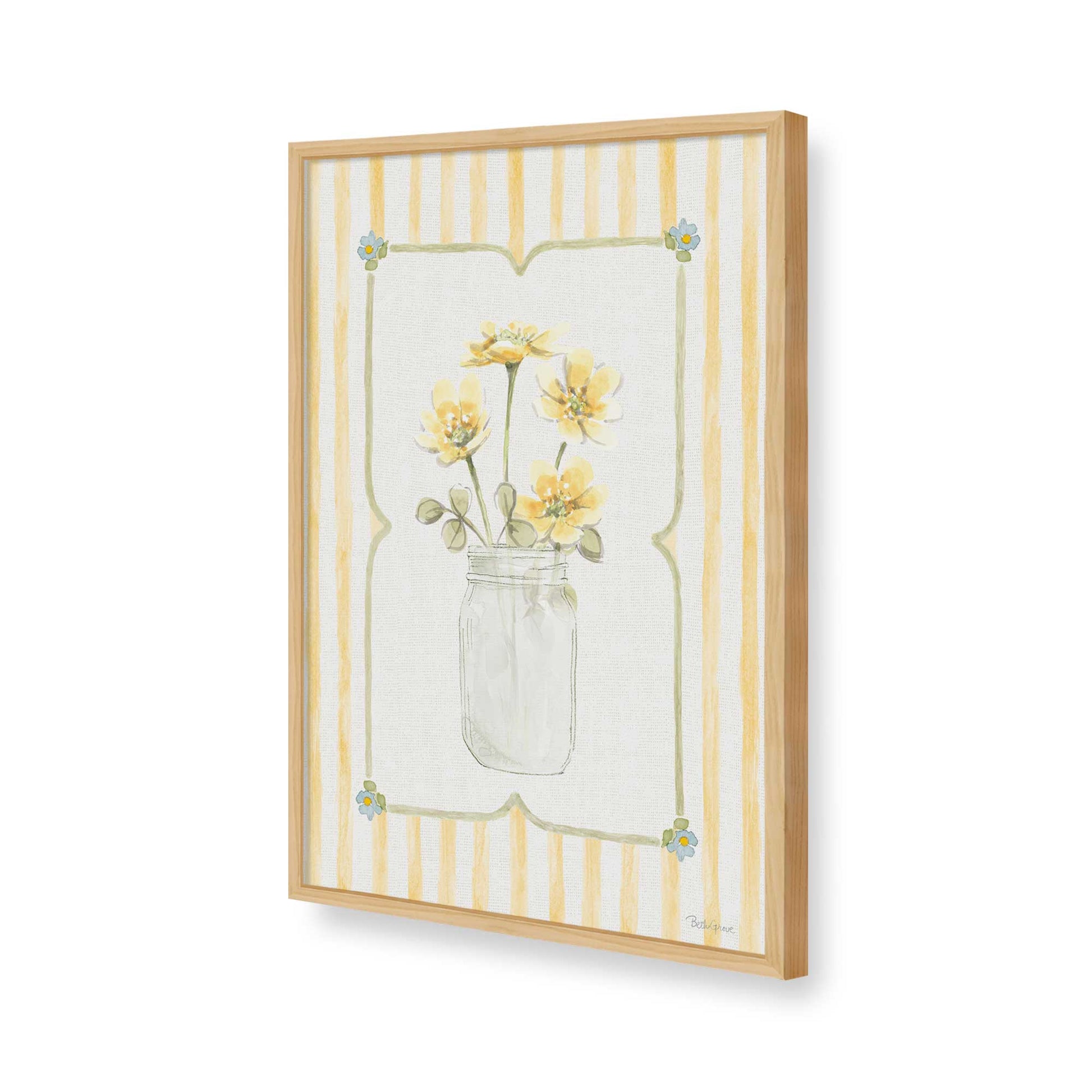 [Color:American Maple], Picture of art in a American Maple frame of the corner