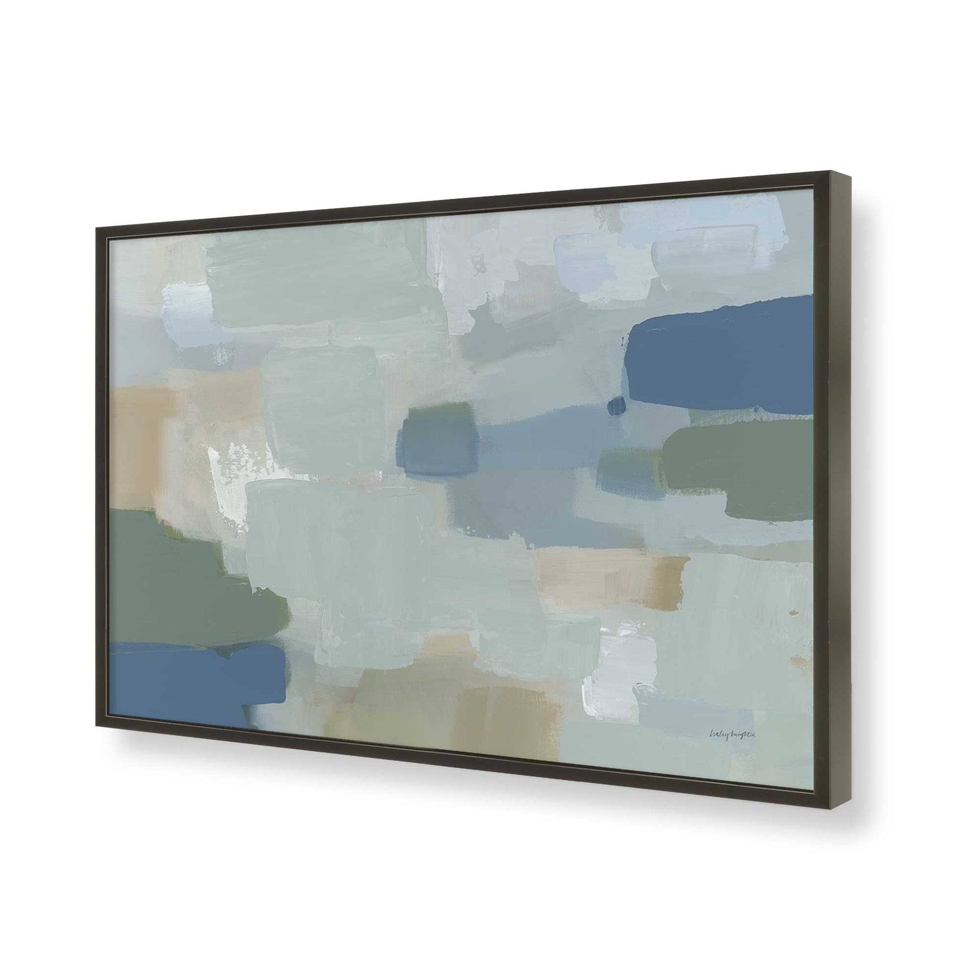 [Color:Satin Black], Picture of art in a Satin Black frame of the corner