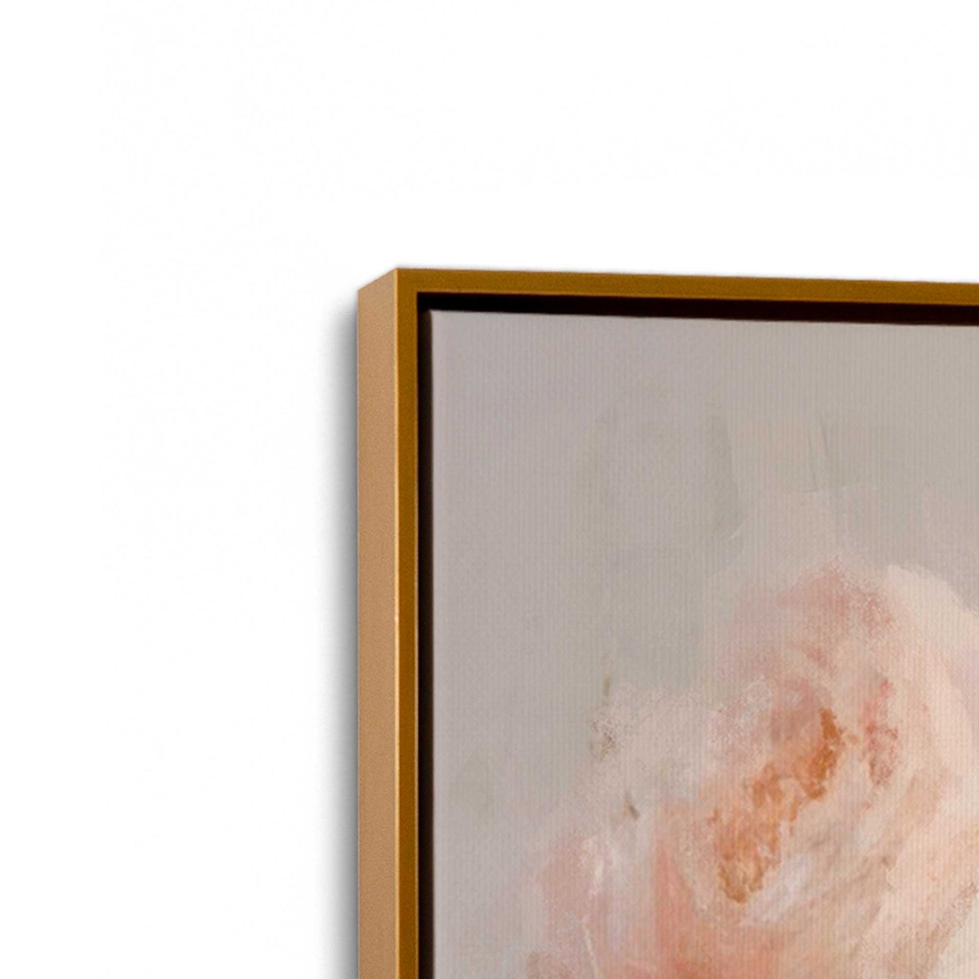 [Color:Polished Gold], Picture of art in a Polished Gold frame at an angle