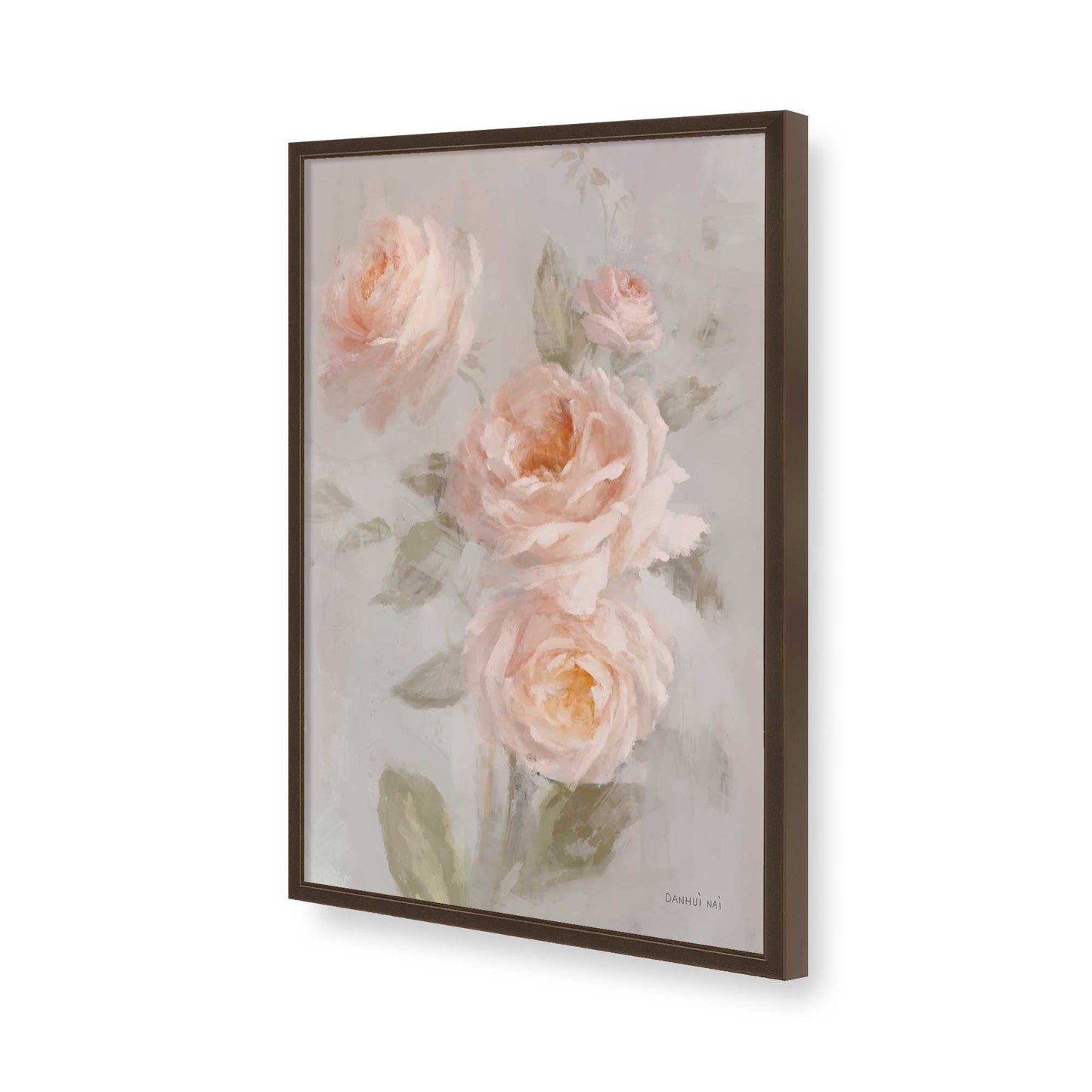 [Color:Brown], Picture of art in a Brown frame of the corner