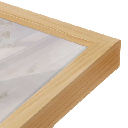 [Color:American Maple], Picture of art in a American Maple frame at an angle