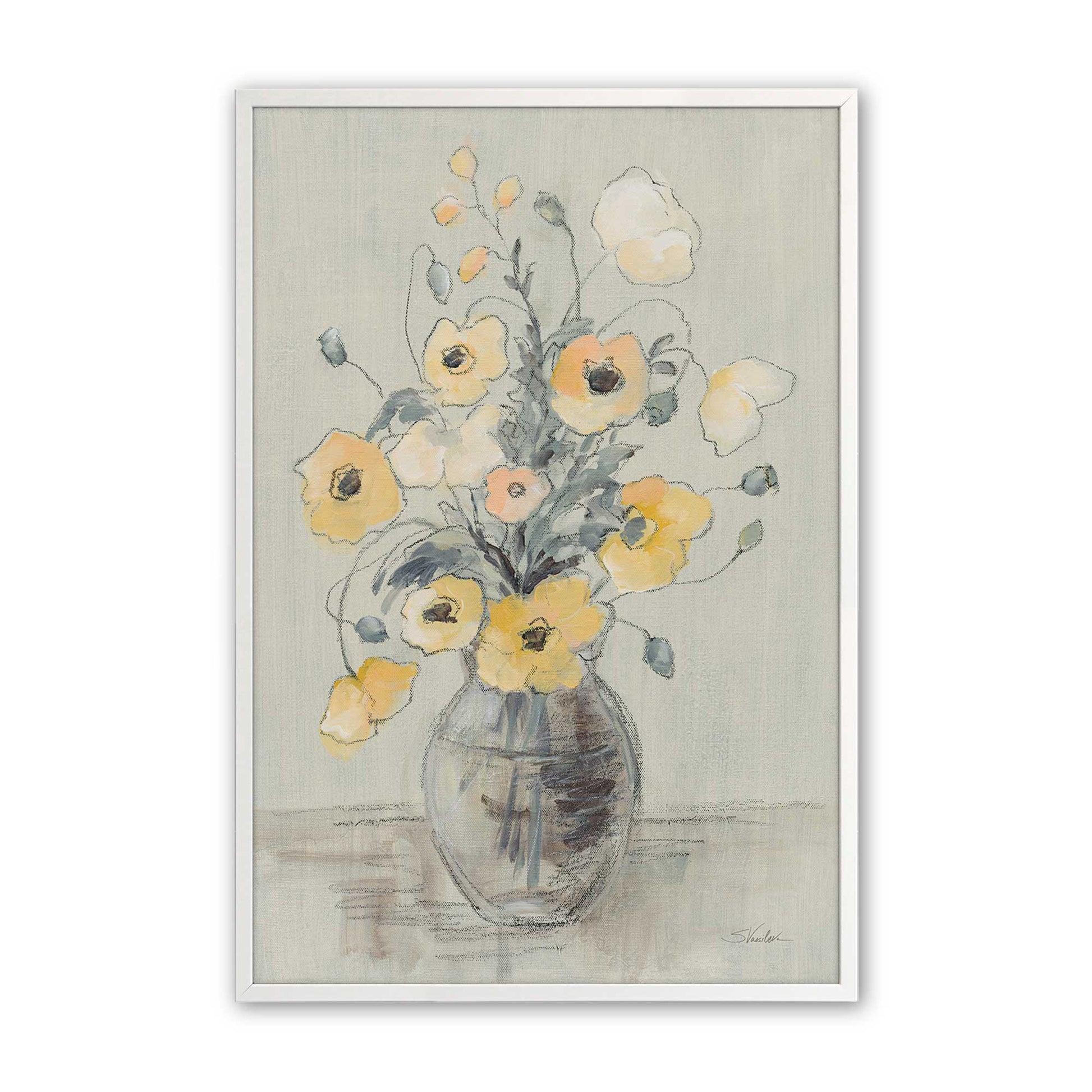 [Color:Opaque White], Picture of art in a Opaque White frame