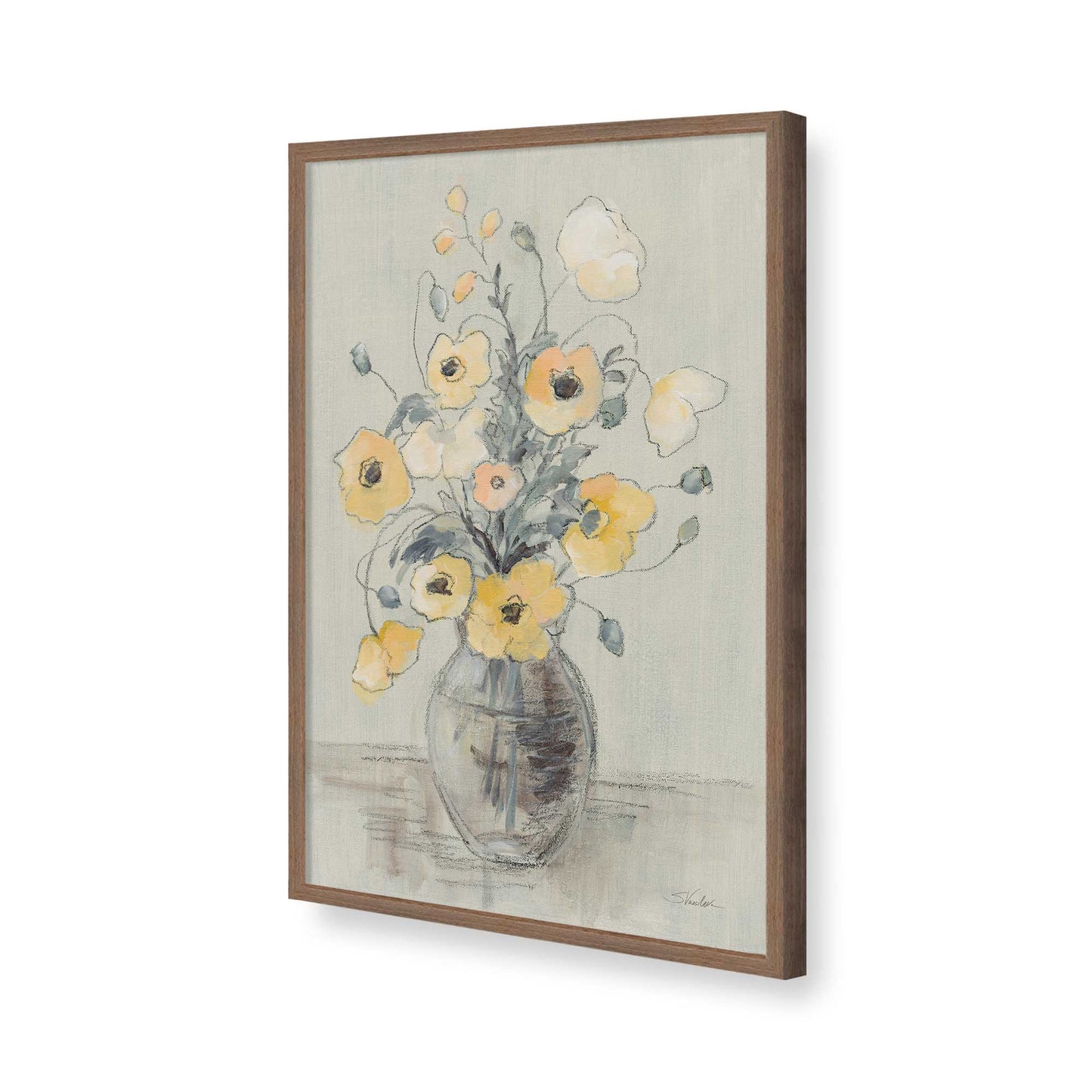 [Color:Walnut], Picture of art in a Walnut frame of the corner