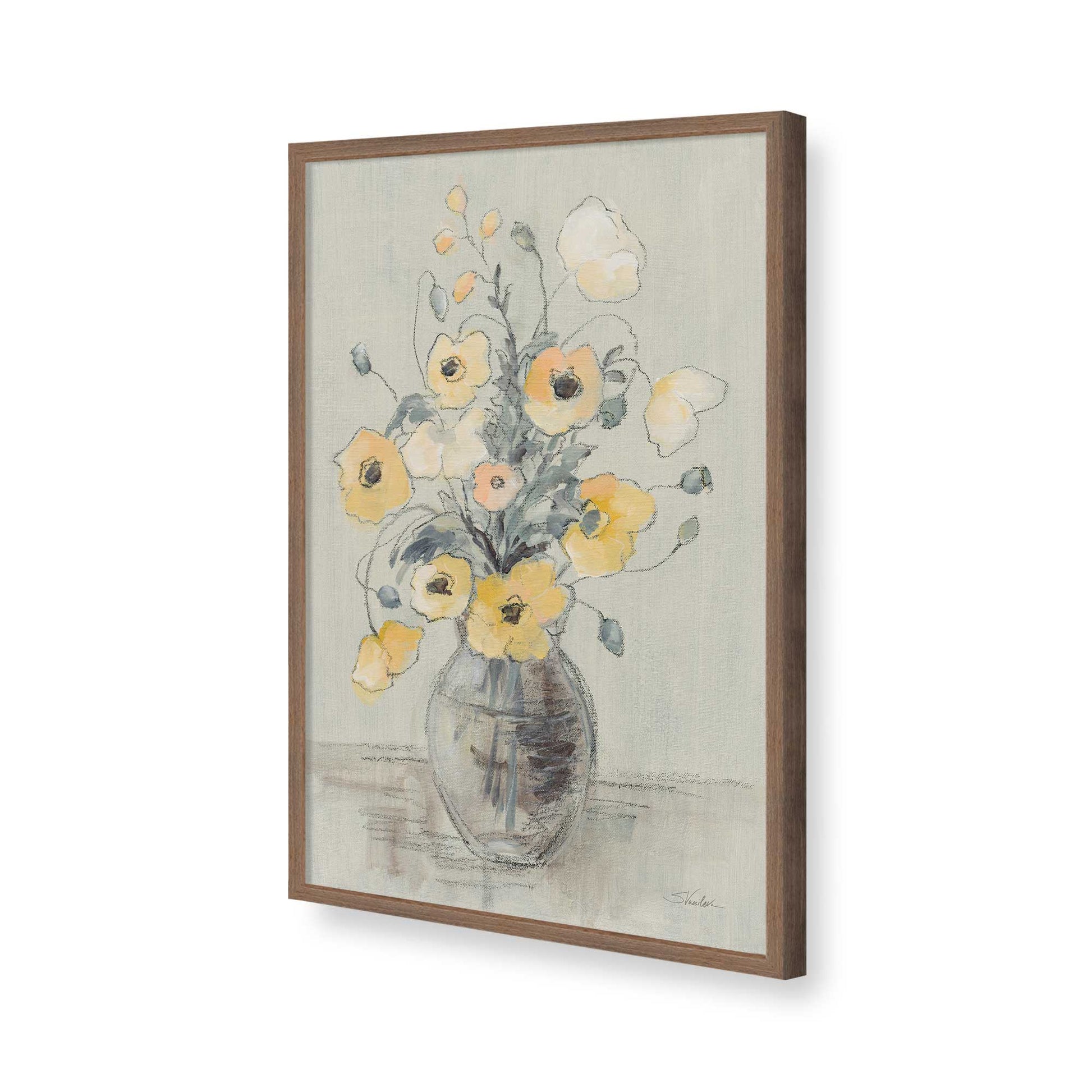 [Color:Walnut], Picture of art in a Walnut frame of the corner