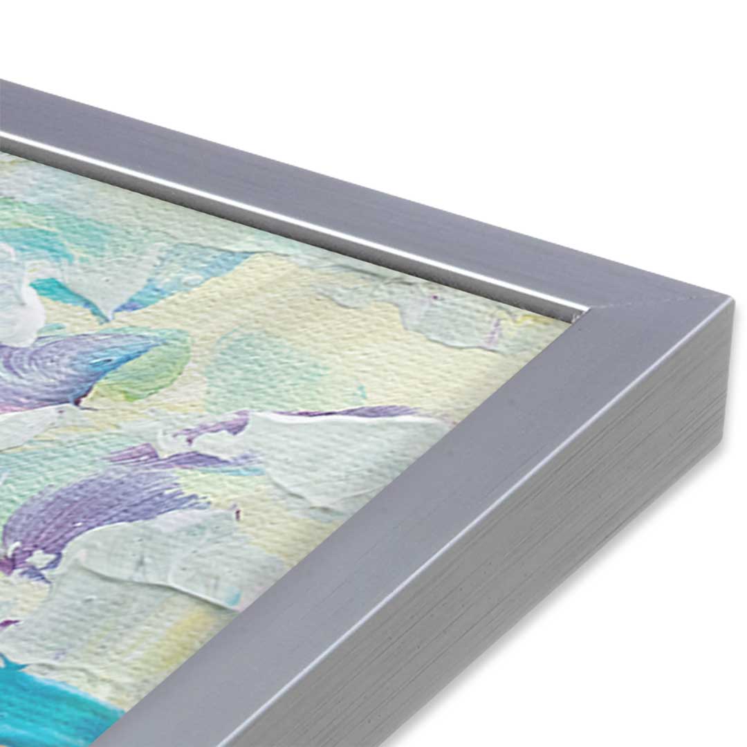 [Color:Polished Chrome], Picture of art in a Polished Chrome frame at an angle