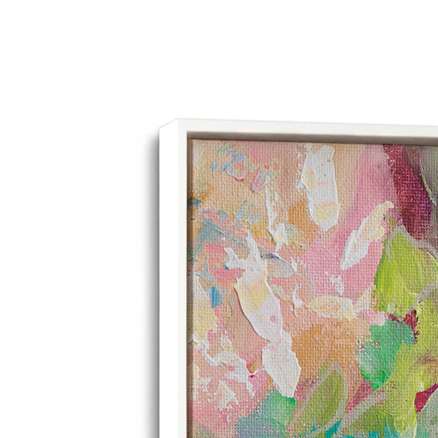 [Color:Opaque White], Picture of art in a White frame at an angle
