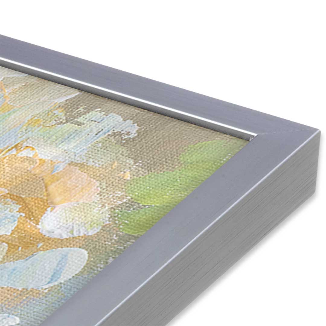 [Color:Polished Chrome], Picture of art in a Polished Chrome frame at an angle