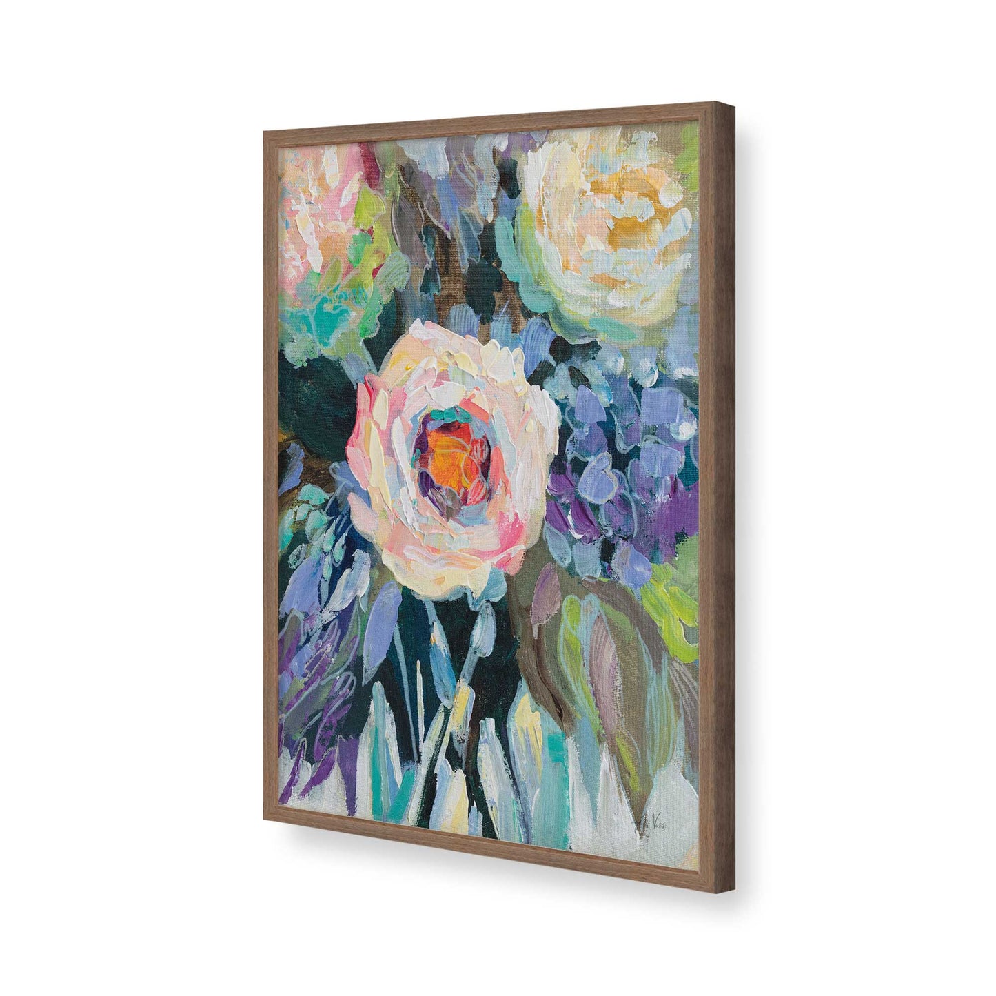 [Color:Walnut], Picture of art in a Walnut frame of the corner