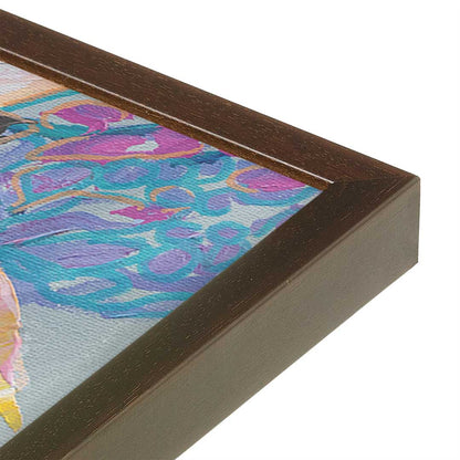 [Color:Espresso], Picture of art in a Espresso frame at an angle