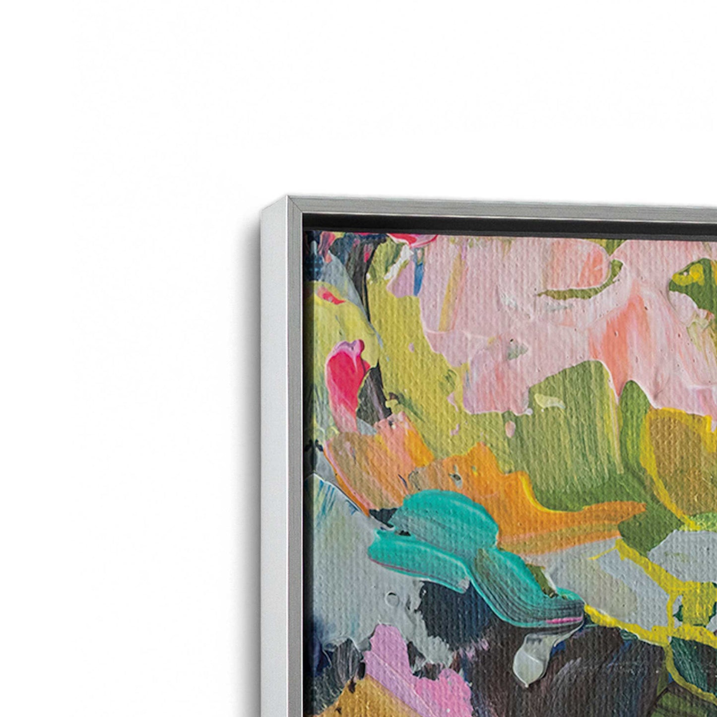 [Color:Polished Chrome], Picture of art in a Polished Chrome frame at an angle