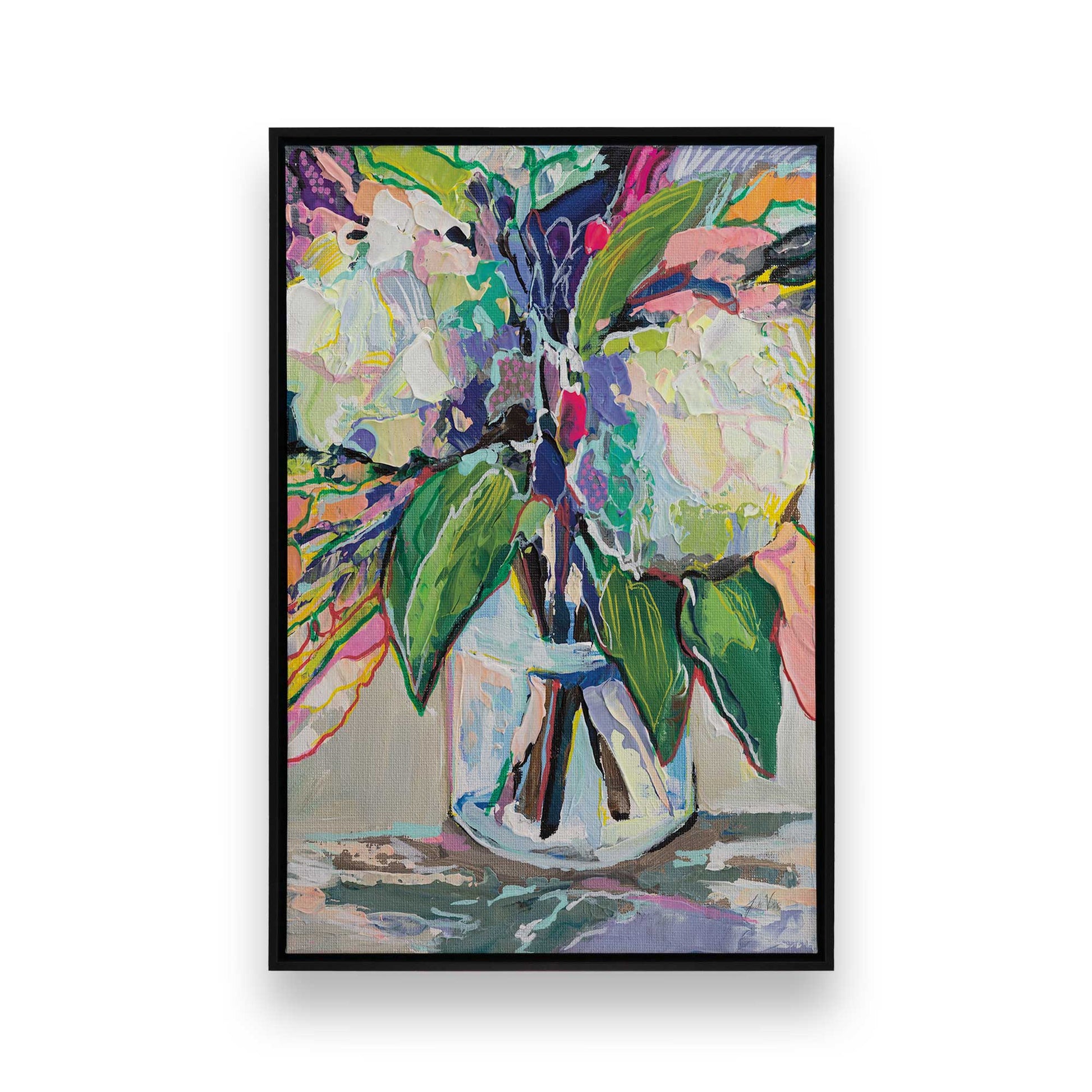 [Color:Satin Black], Picture of art in a Satin Black frame