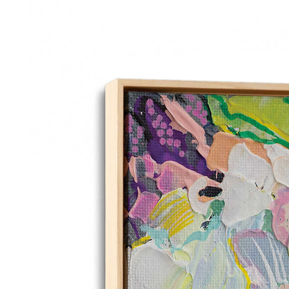 [Color:American Maple], Picture of art in a American Maple frame at an angle