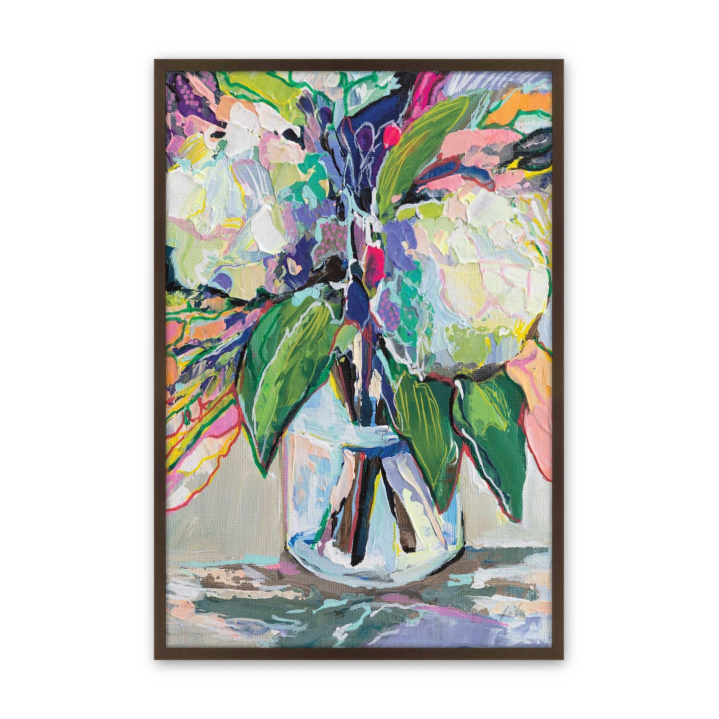 [Color:Brown], Picture of art in a Brown frame