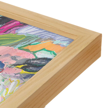 [Color:American Maple], Picture of art in a American Maple frame at an angle