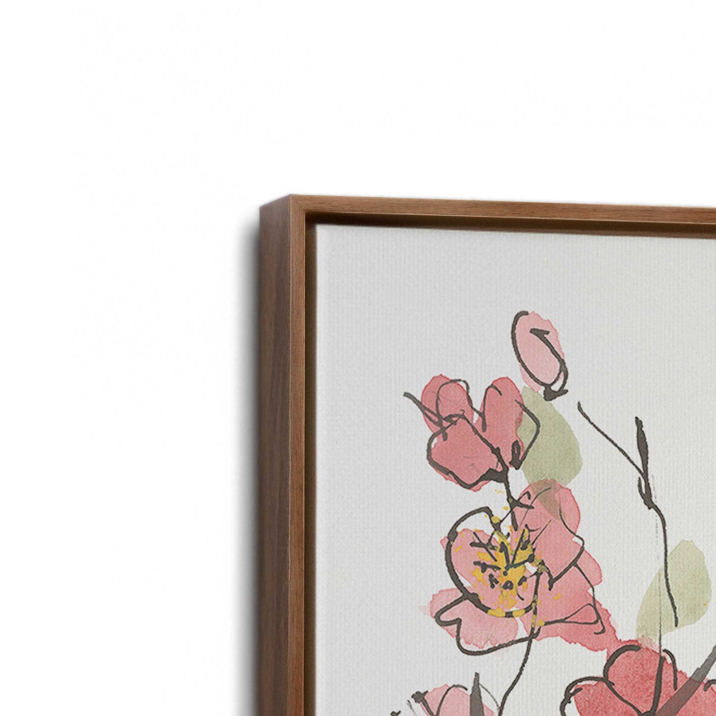[Color:Walnut], Picture of art in a Walnut frame at an angle