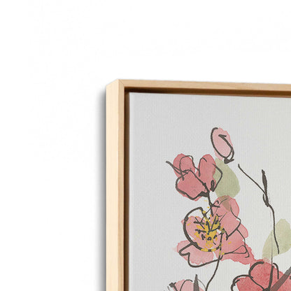 [Color:American Maple], Picture of art in a American Maple frame at an angle