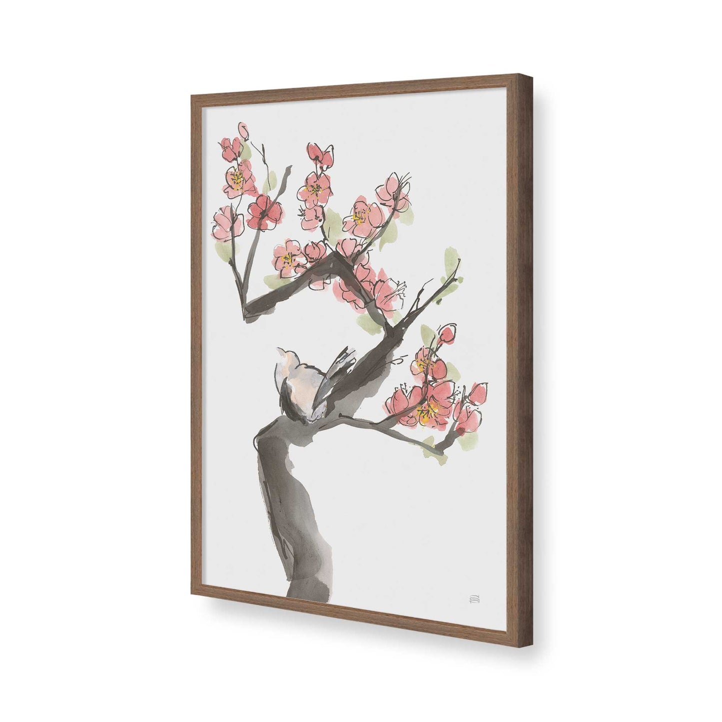 [Color:Walnut], Picture of art in a Walnut frame of the corner
