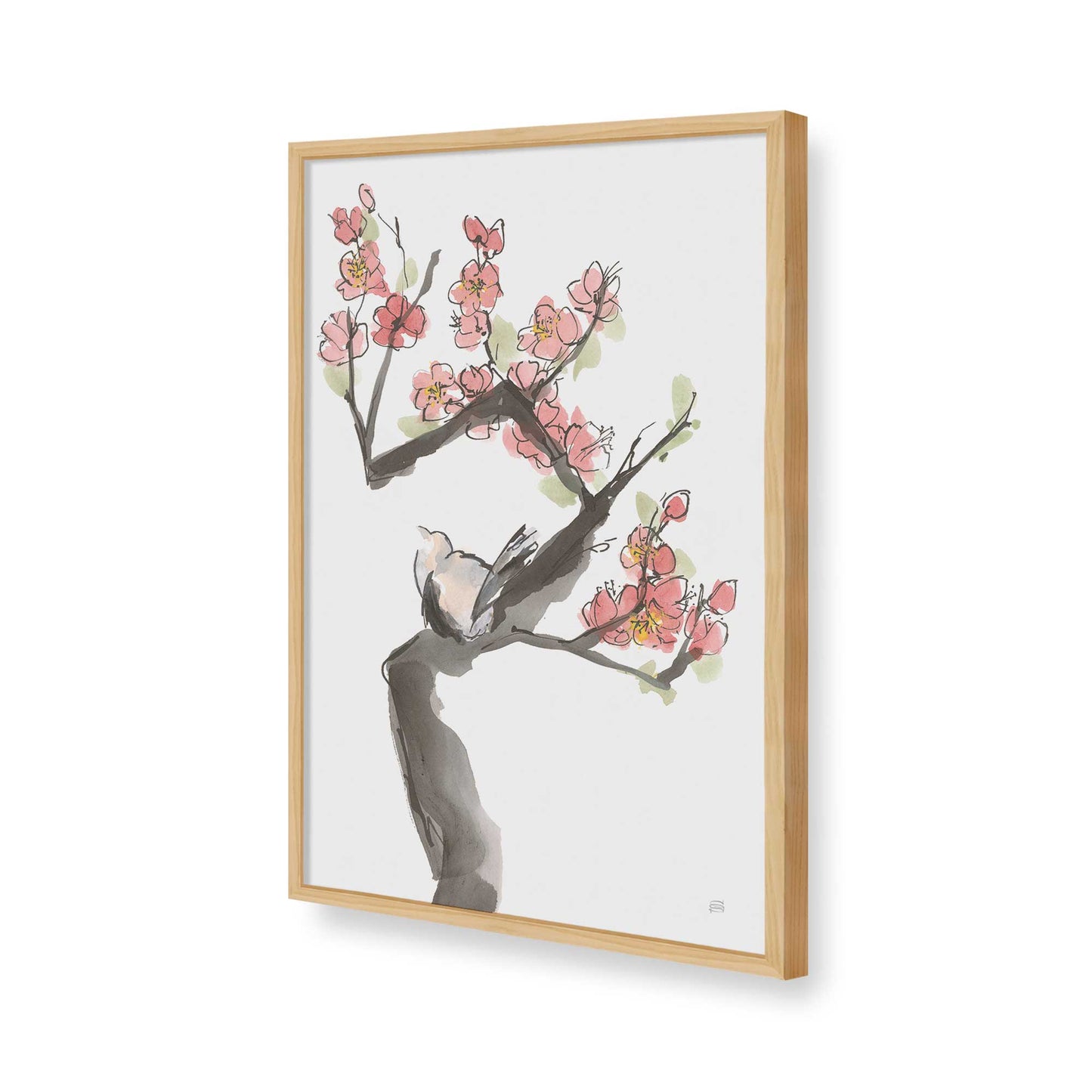 [Color:American Maple], Picture of art in a American Maple frame of the corner