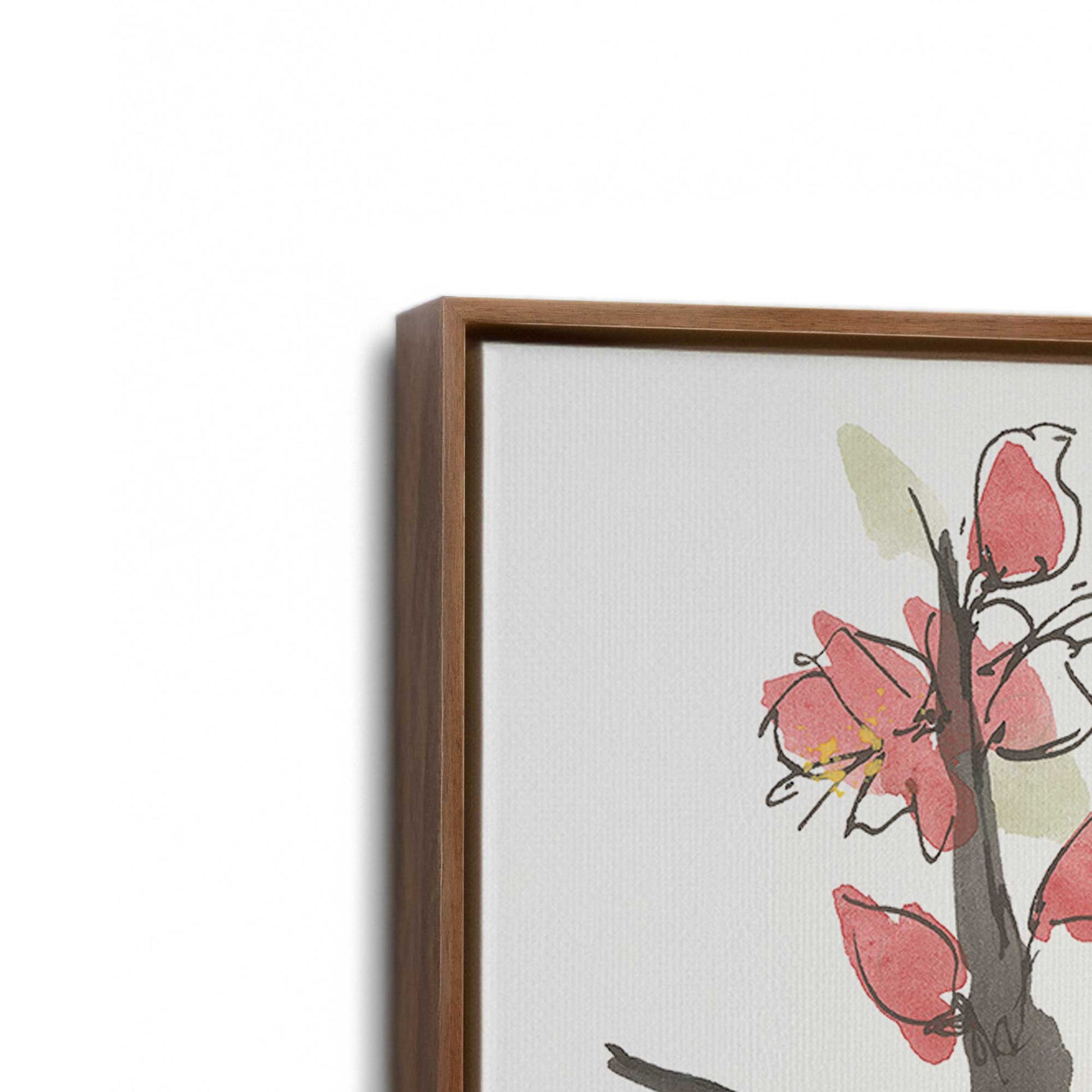 [Color:Walnut], Picture of art in a Walnut frame at an angle
