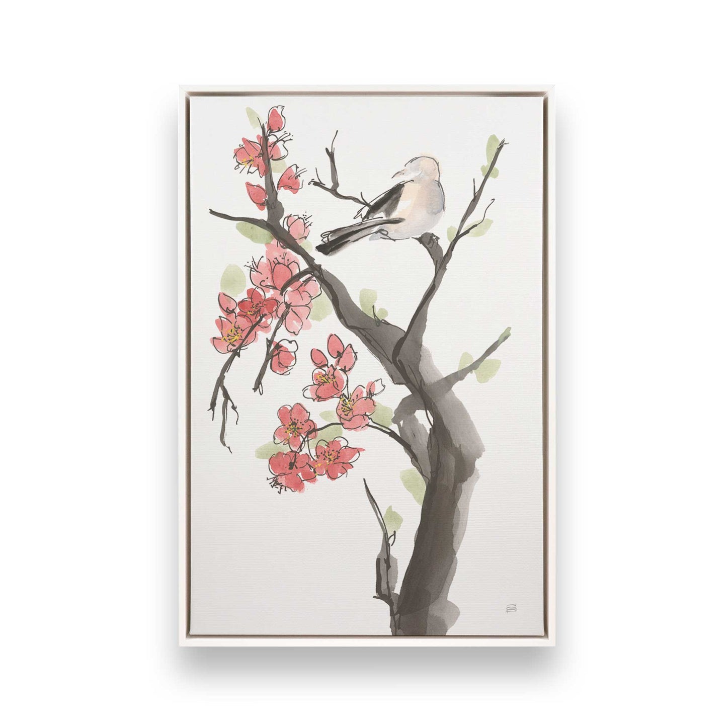[Color:Opaque White], Picture of art in a White frame