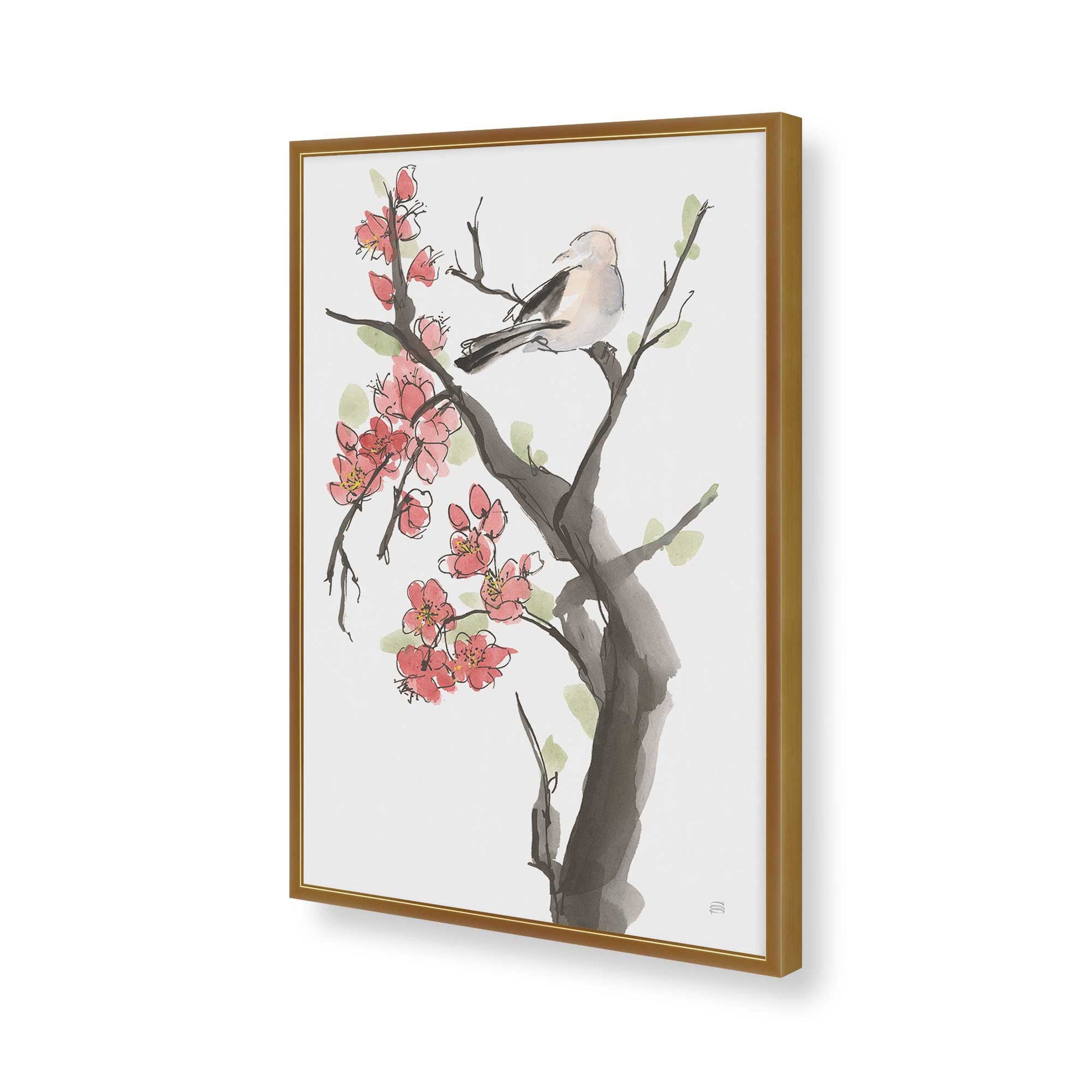 [Color:Polished Gold], Picture of art in a Polished Gold frame of the corner