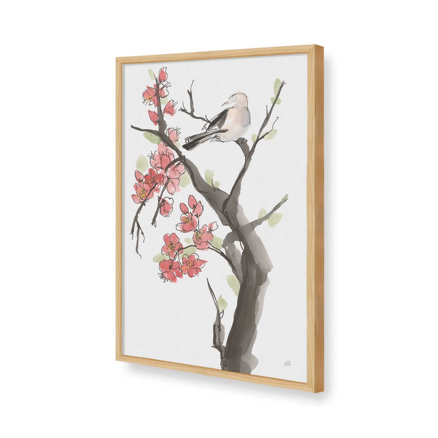[Color:American Maple], Picture of art in a American Maple frame of the corner