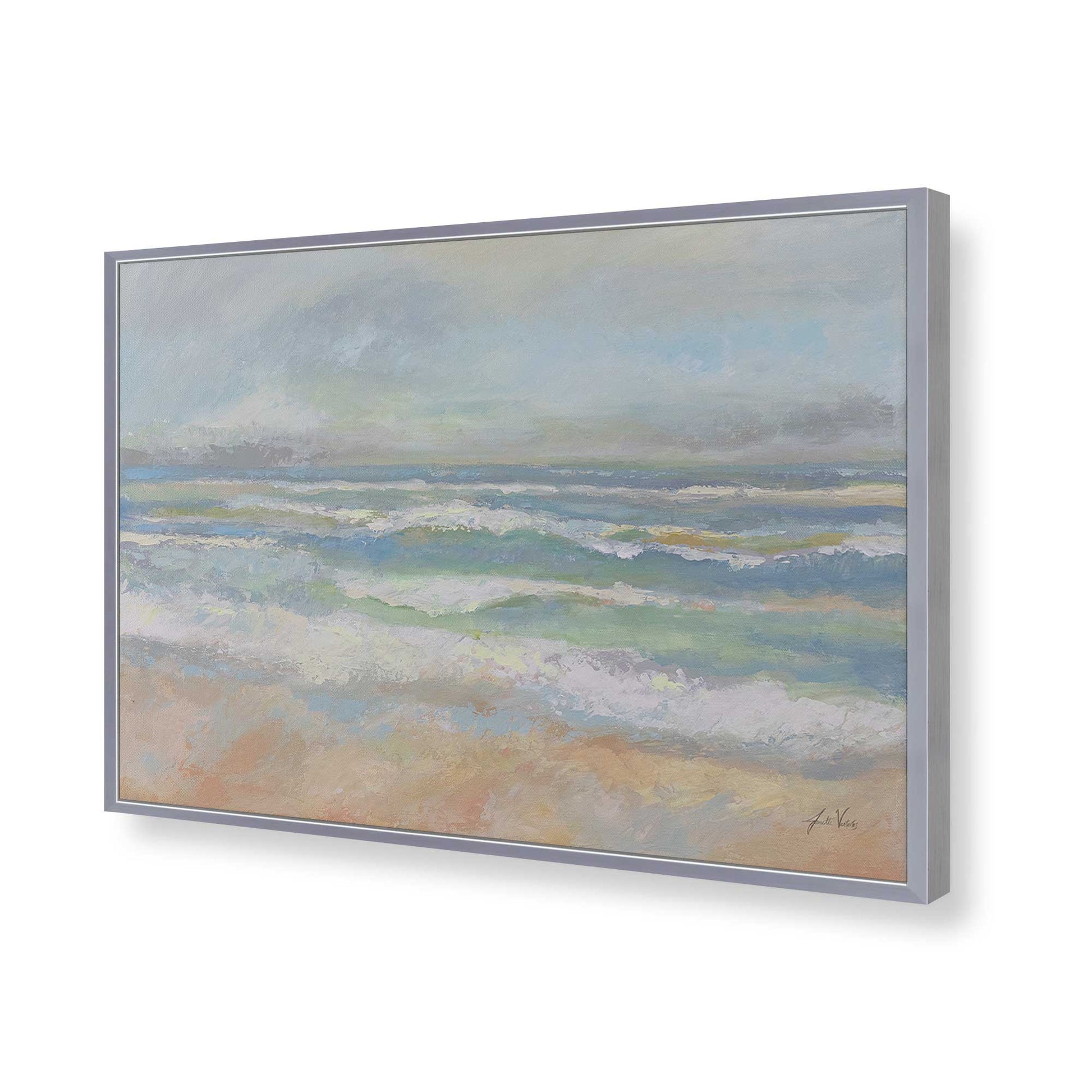 [Color:Polished Chrome], Picture of art in a Polished Chrome frame of the corner