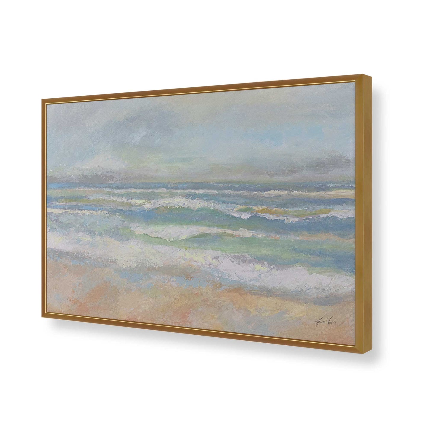 [Color:Polished Gold], Picture of art in a Polished Gold frame of the corner