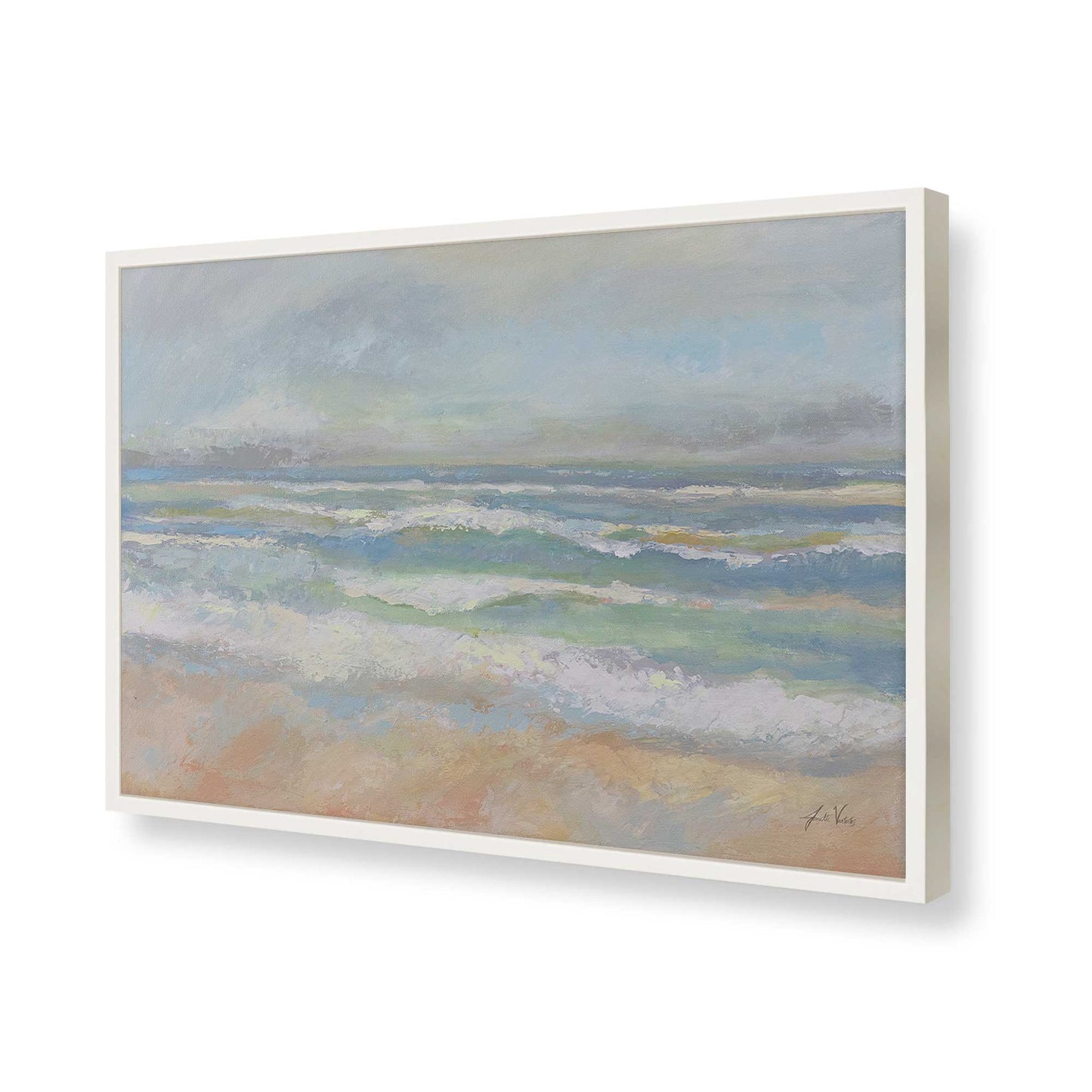[Color:Opaque White], Picture of art in a Opaque White frame of the corner