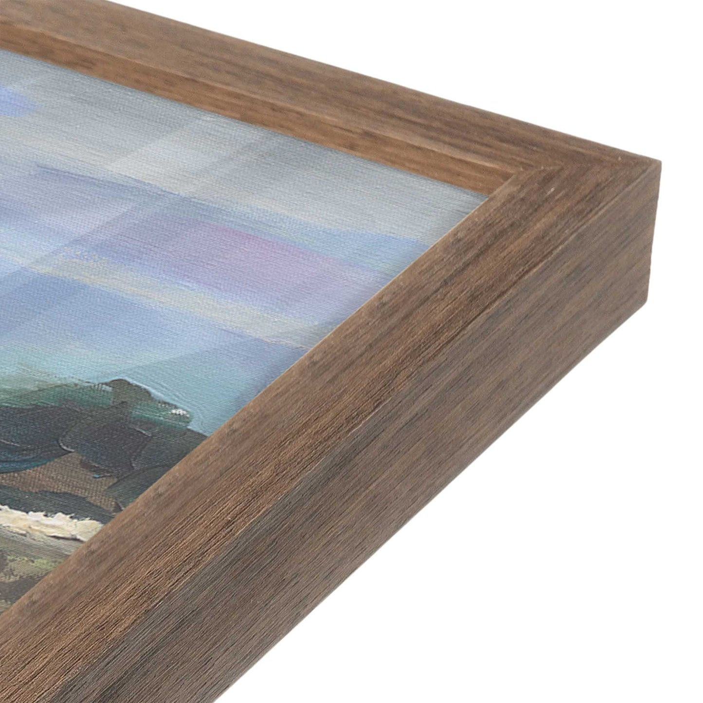 [Color:Walnut], Picture of art in a Walnut frame at an angle