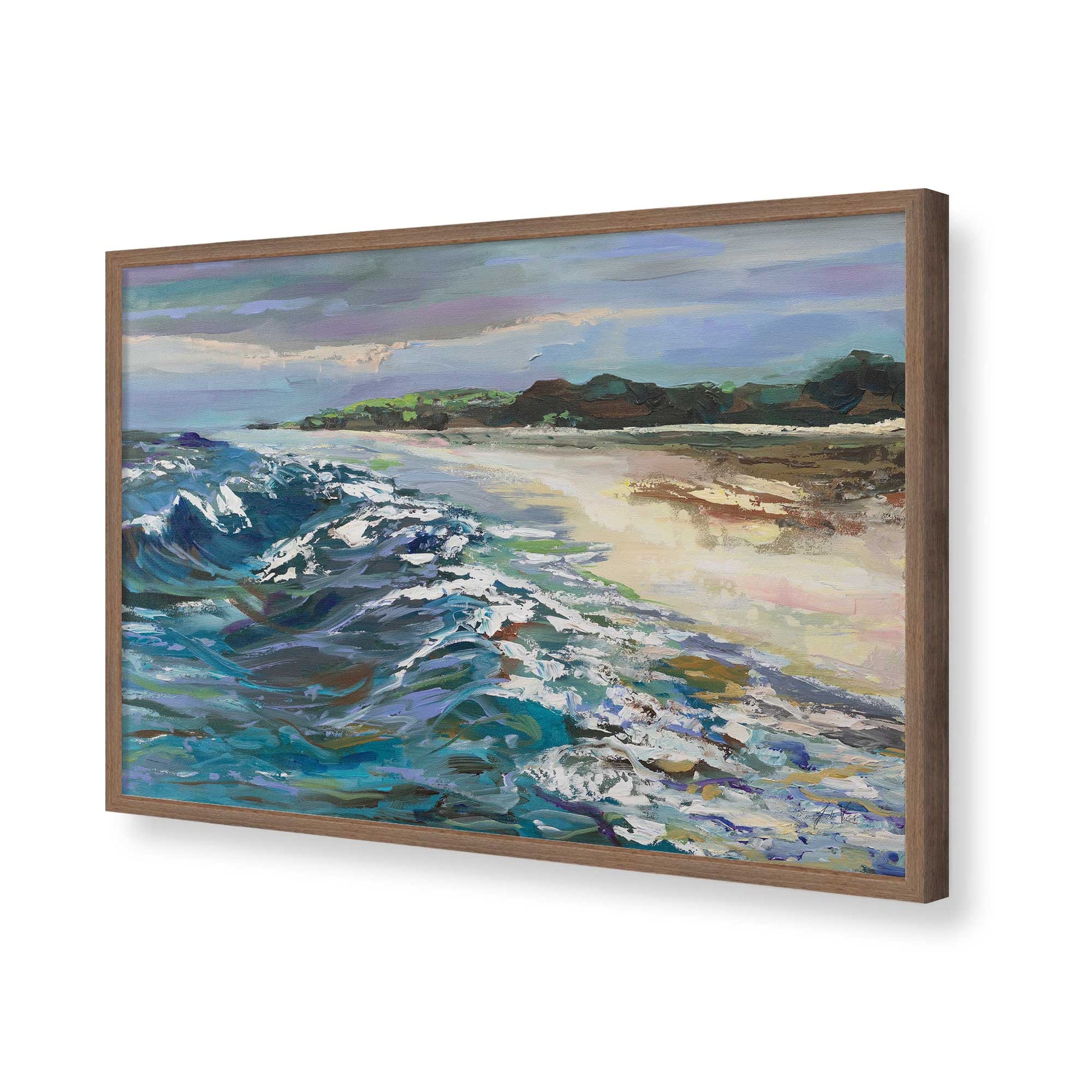 [Color:Walnut], Picture of art in a Walnut frame of the corner