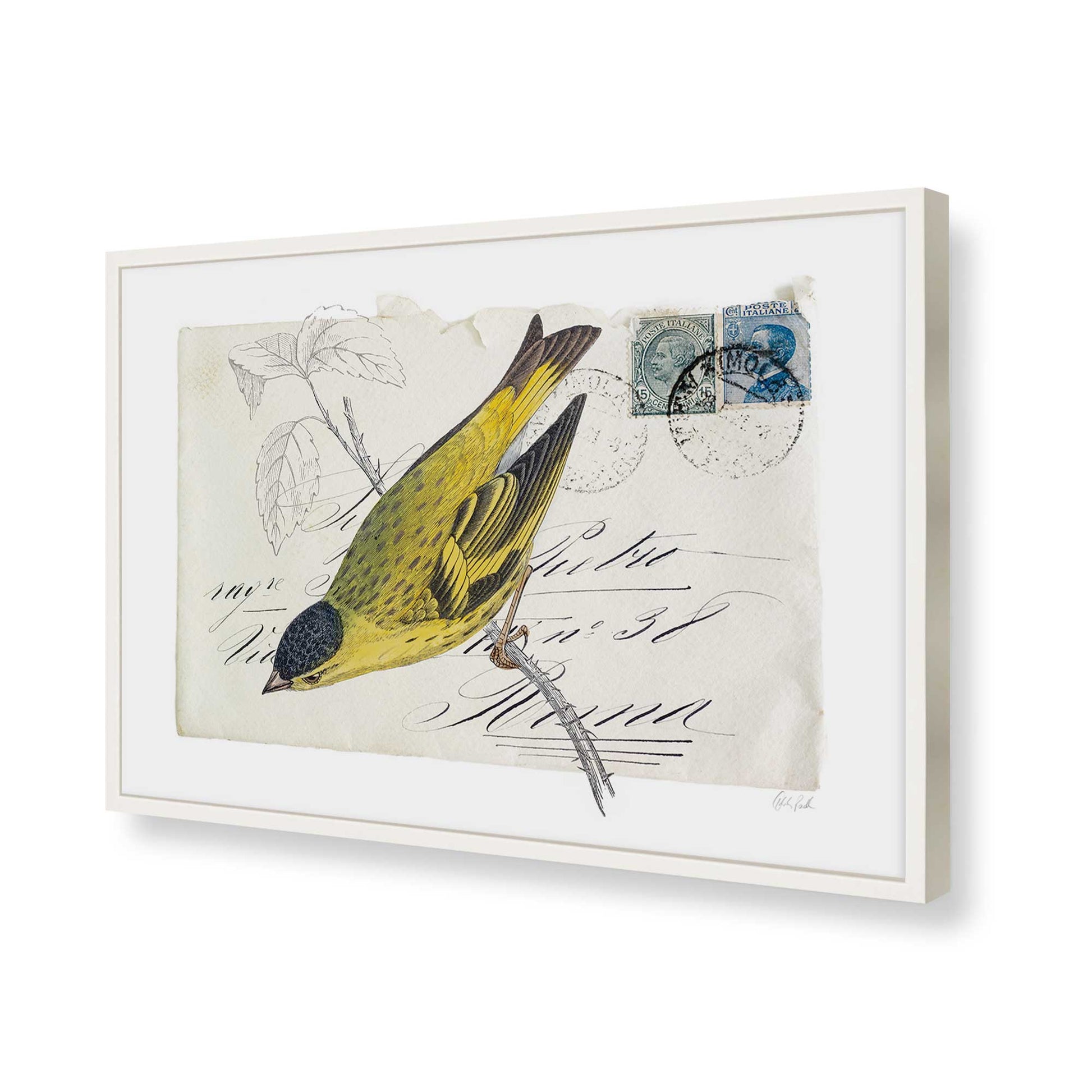 [Color:Opaque White], Picture of art in a Opaque White frame of the corner
