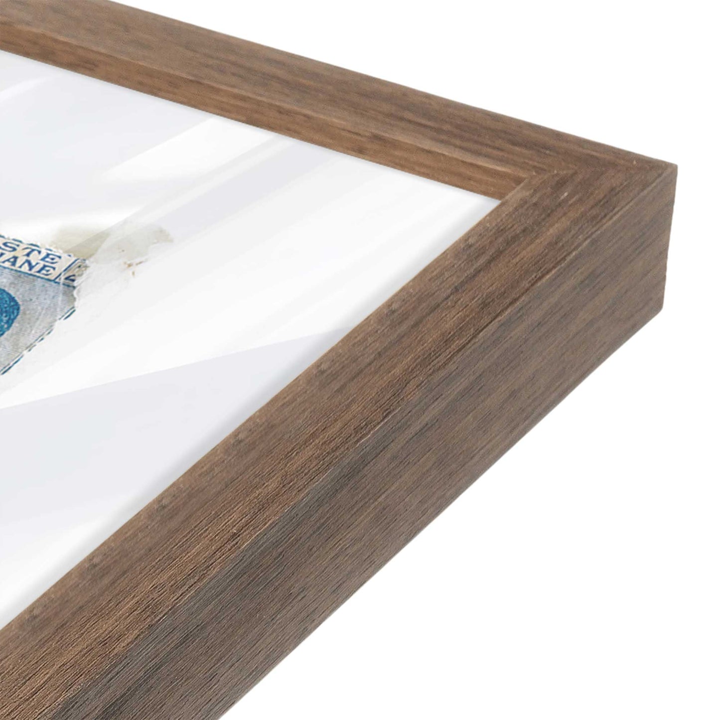[Color:Walnut], Picture of art in a Walnut frame at an angle
