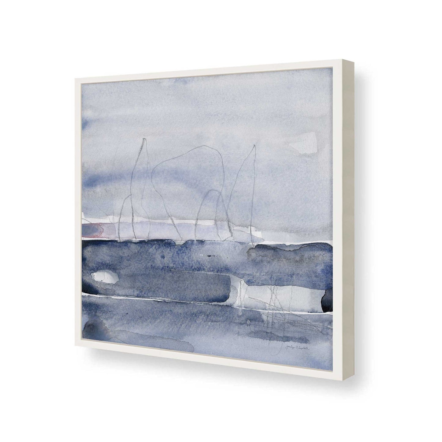 [Color:Opaque White], Picture of art in a Opaque White frame of the corner