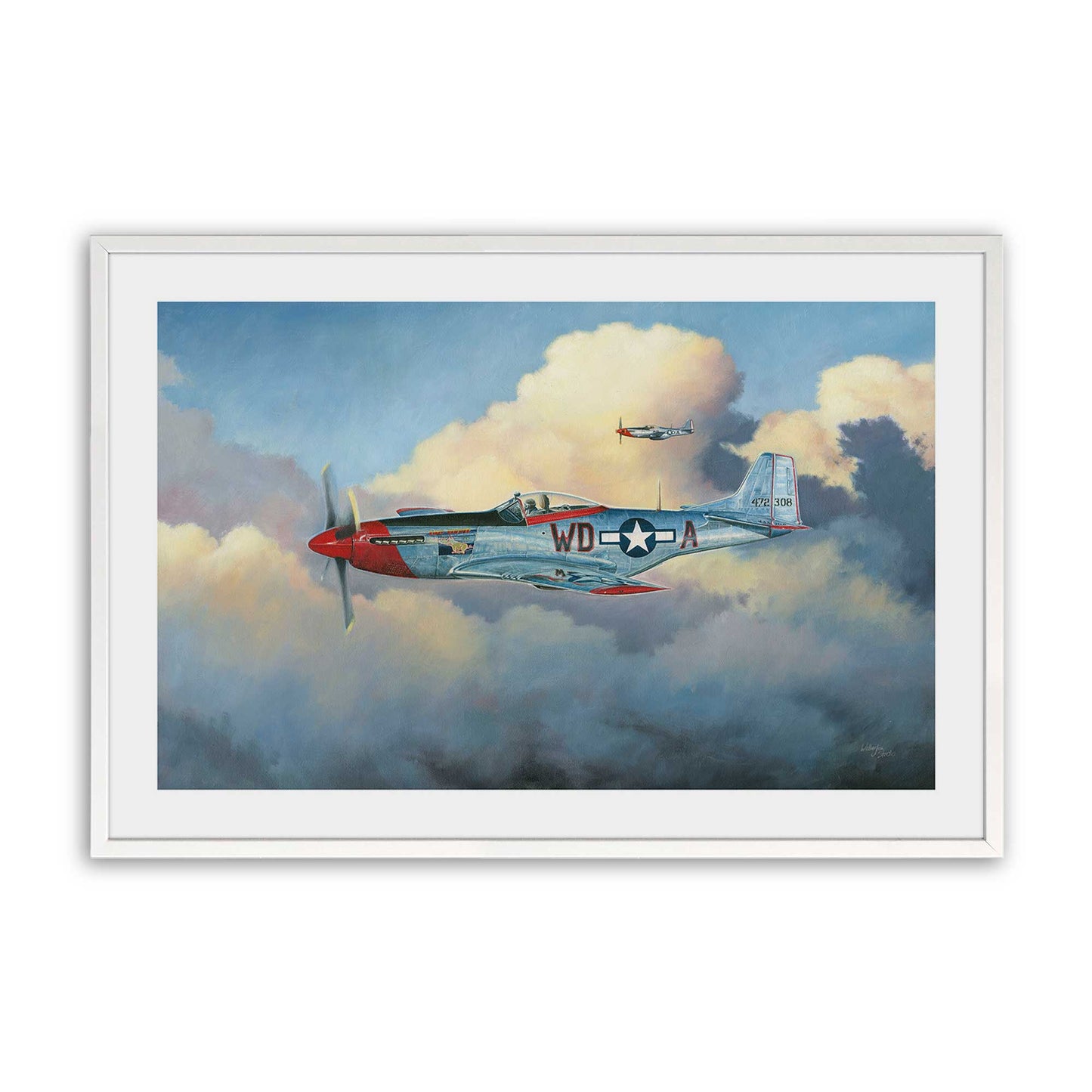 [Color:Opaque White], Picture of art in a Opaque White frame